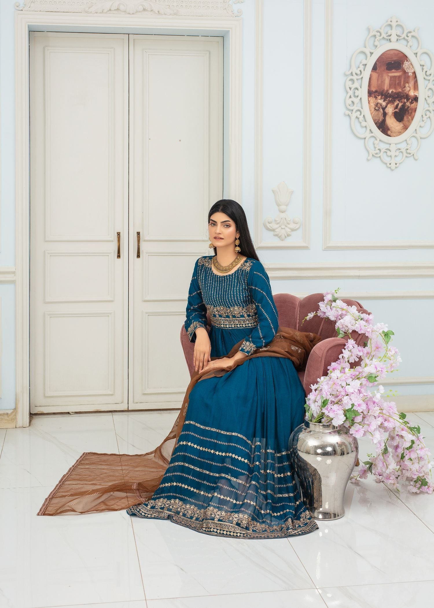 Pehnawa By Bin Akram’s MAJESTIC SEQUINS CHIFFON Women 3pcs