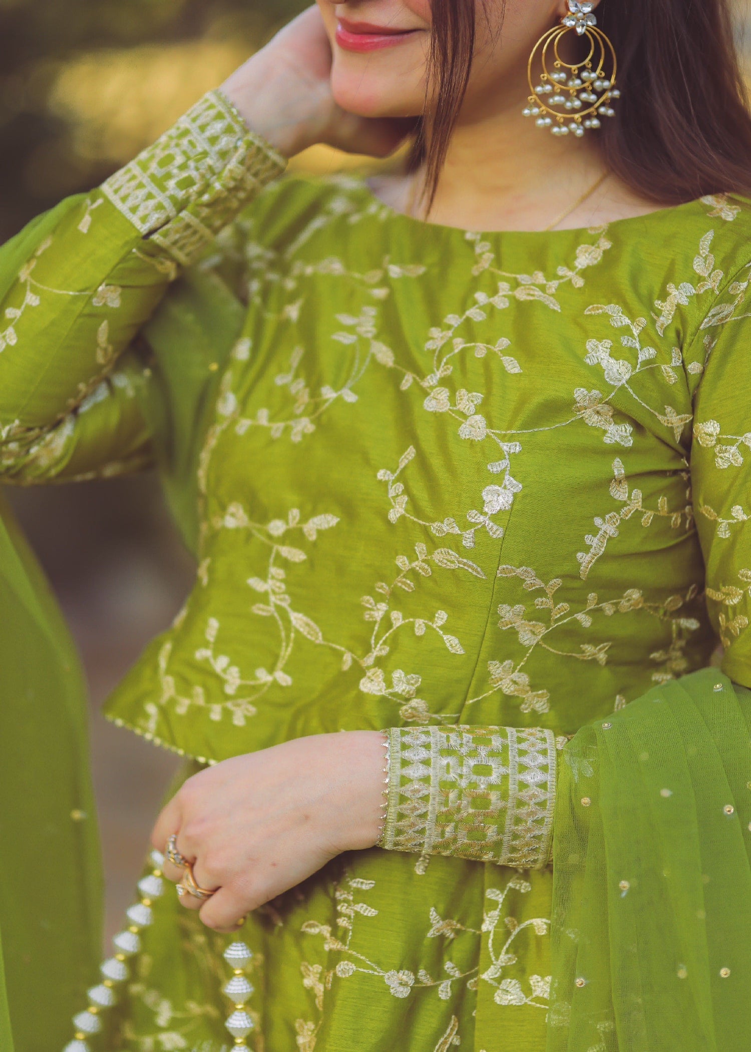 Peraan by SH Ghazal Apple Green Women 3pcs