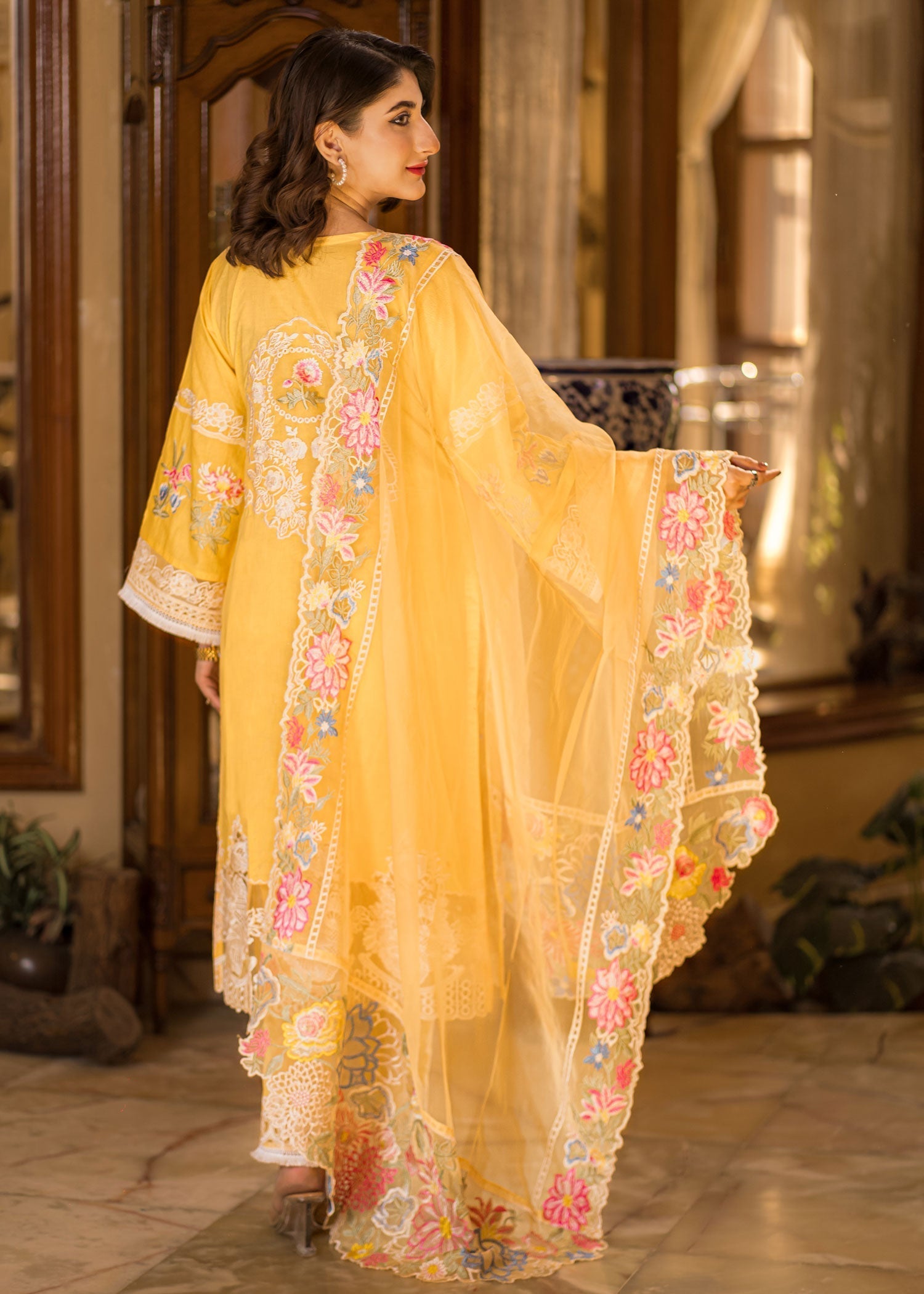 Al-Harir Apparel Manzar Yellow Women 3pcs