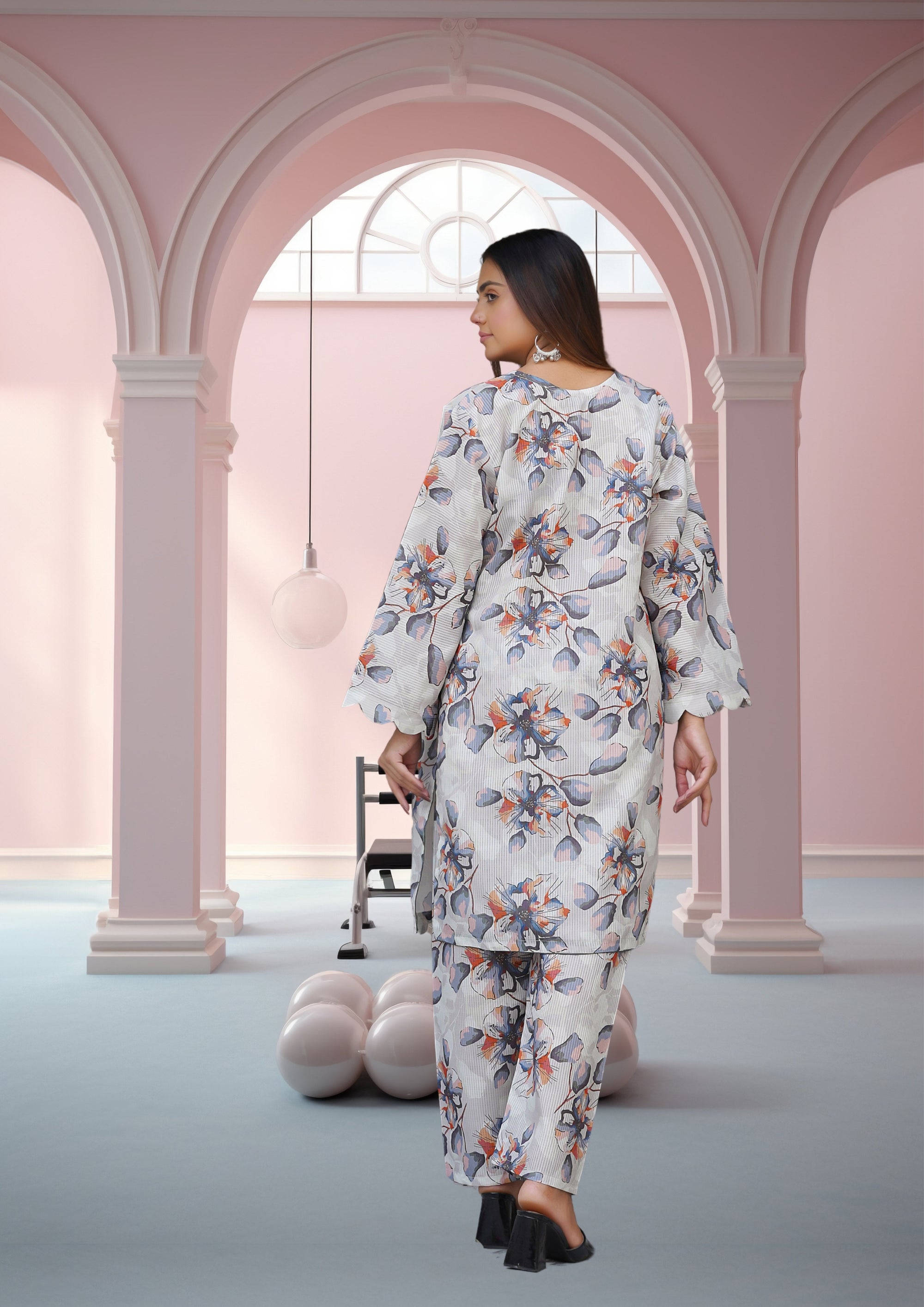 Hamna Kalim MINSA LAWN PRINT TWO PIECE Women 2pcs