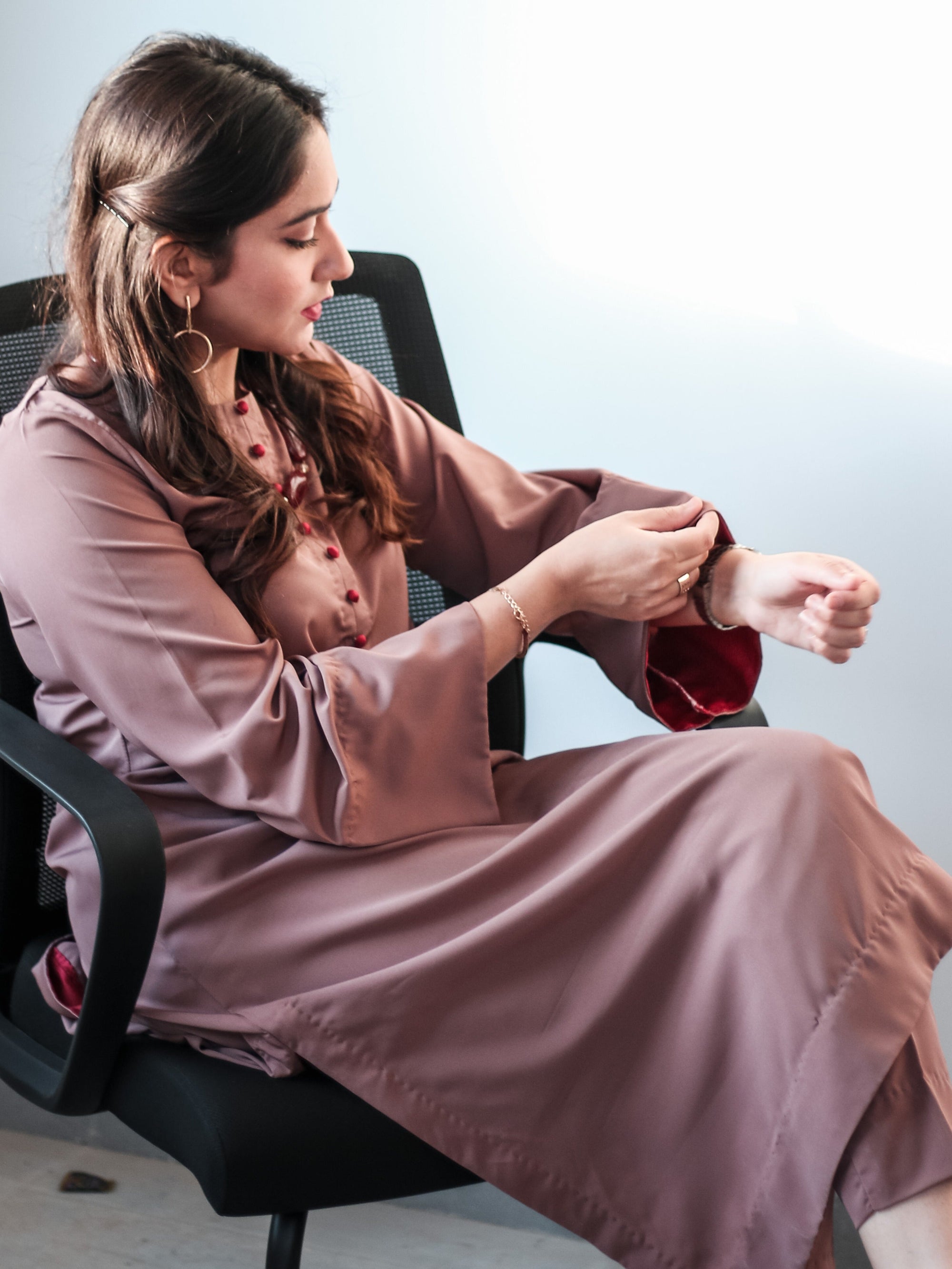 Zauk Rust Two Piece Dress Women 2pcs