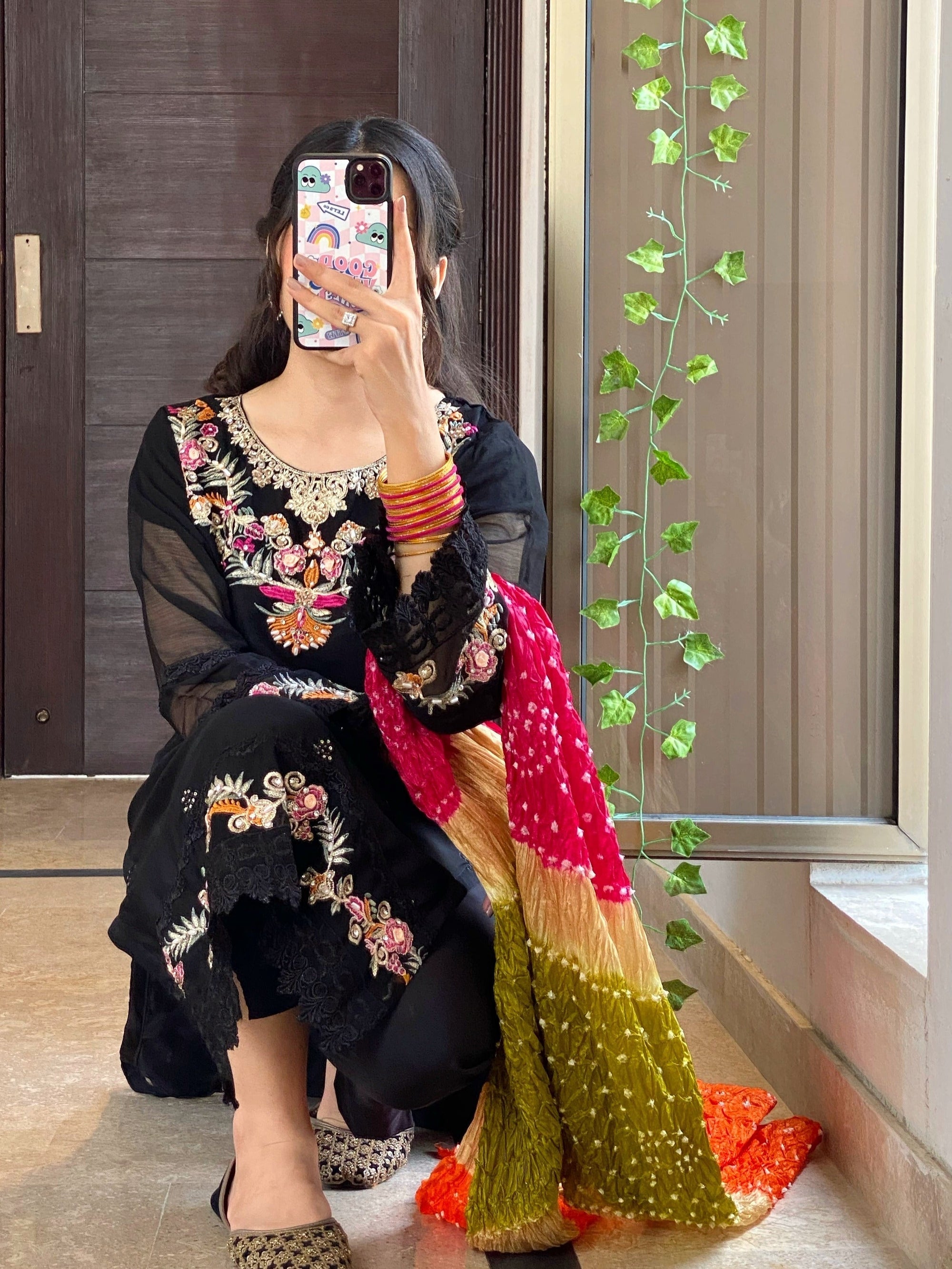 Four Season Boutique SHIBRA CHIFFON BLACK Women 3pcs