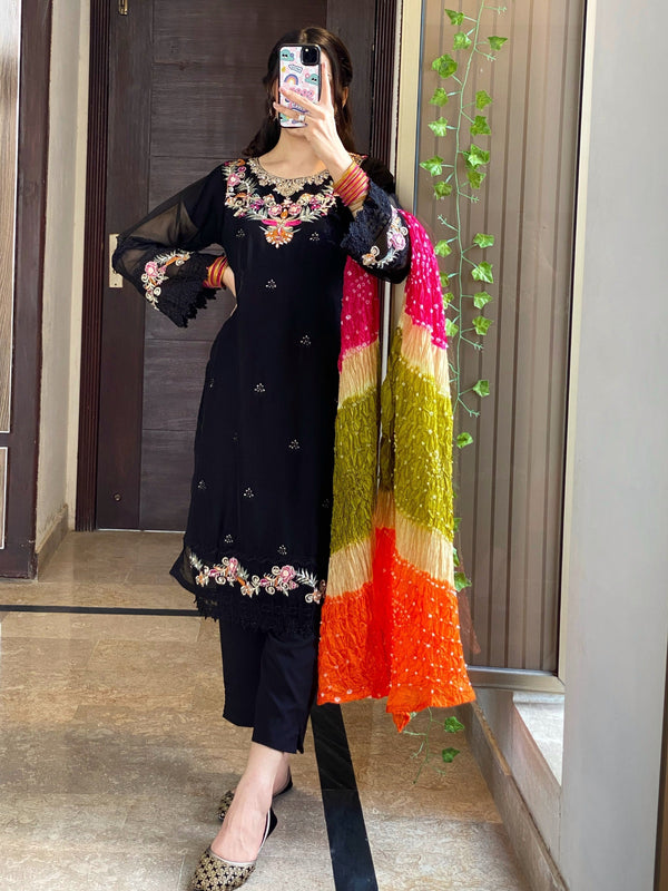 Four Season Boutique SHIBRA CHIFFON BLACK Women 3pcs