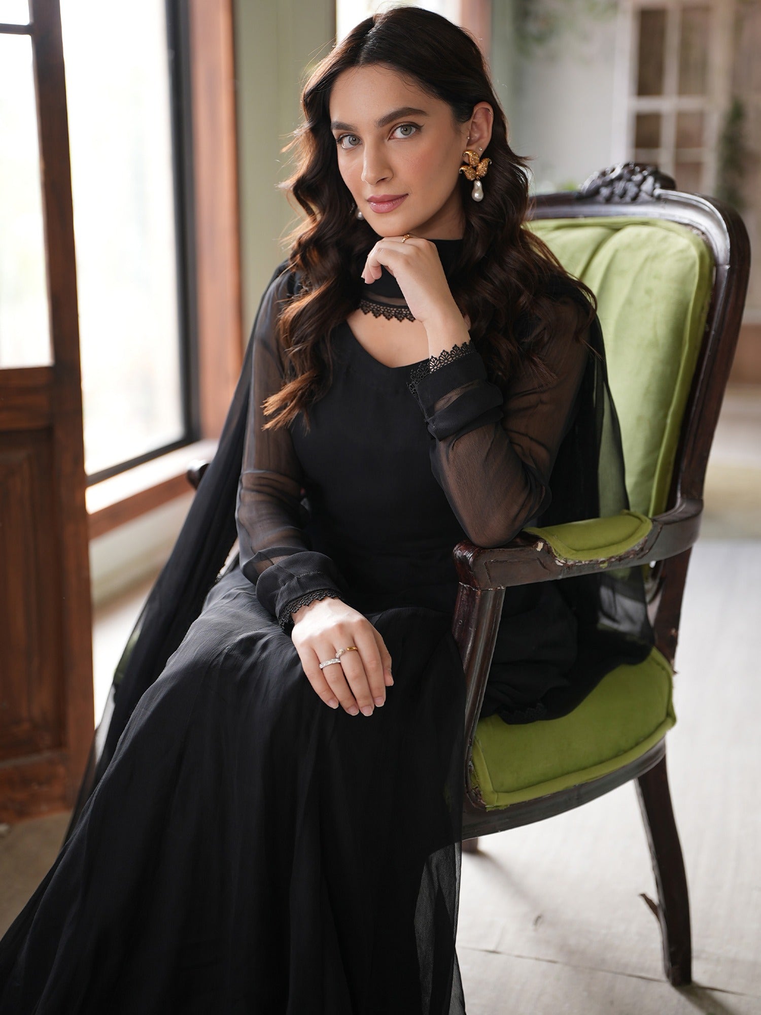 Rang-e-Haya Nigar (Black) Women 4pcs