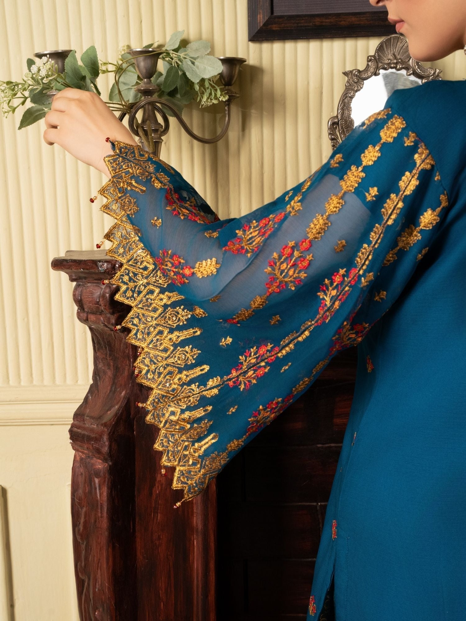 Four Season Boutique BARLAS CHIFFON ZINC BLUE Women 3pcs