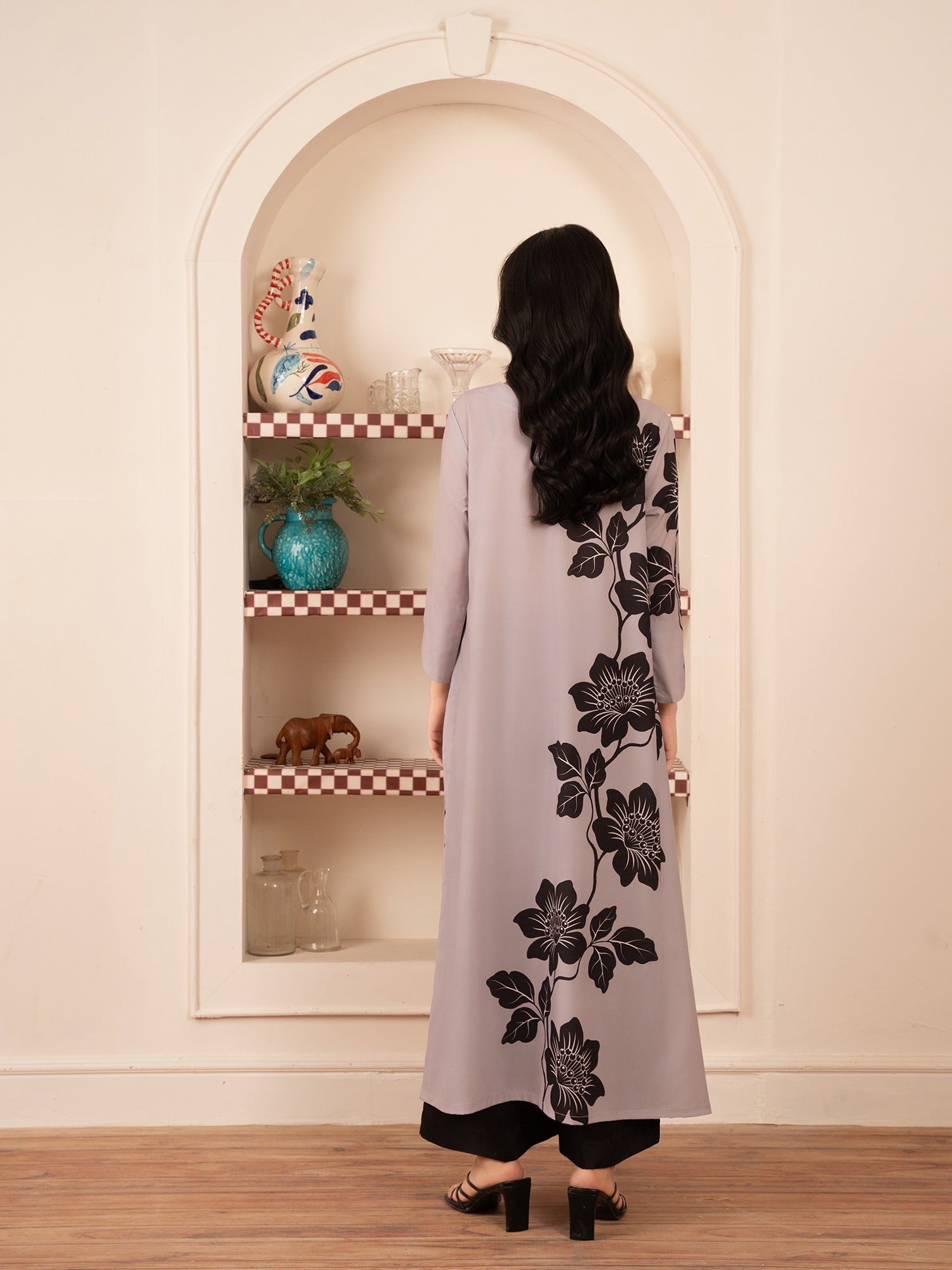 Stitch Vibes Lilac Long Shirt Women 1pcs