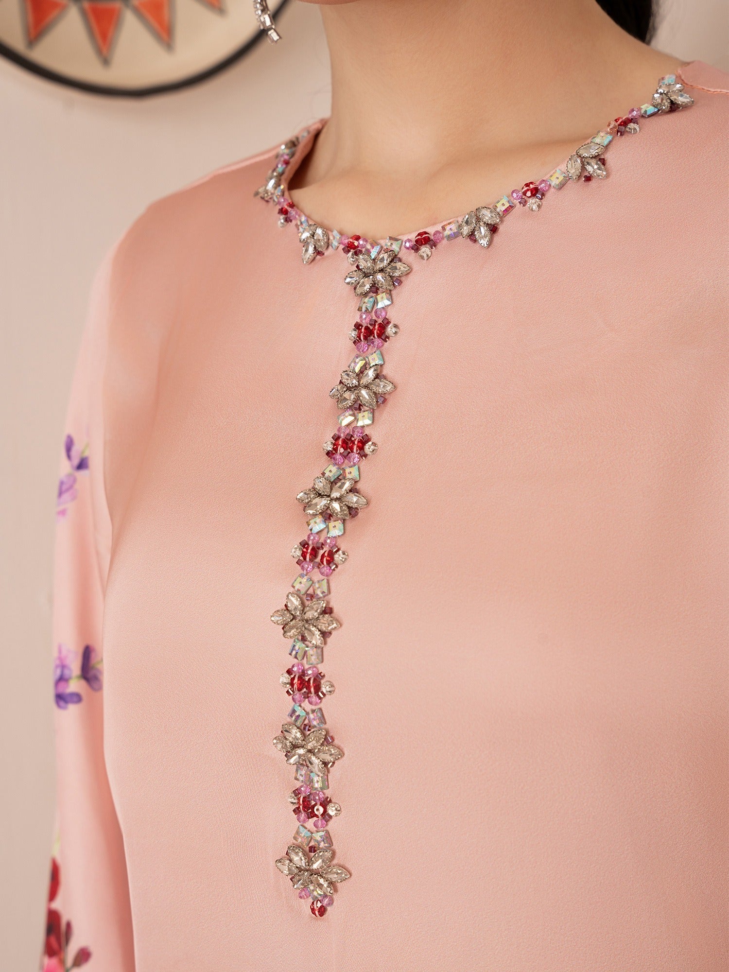 Stitch Vibes Peach Pink Dress Women 3pcs