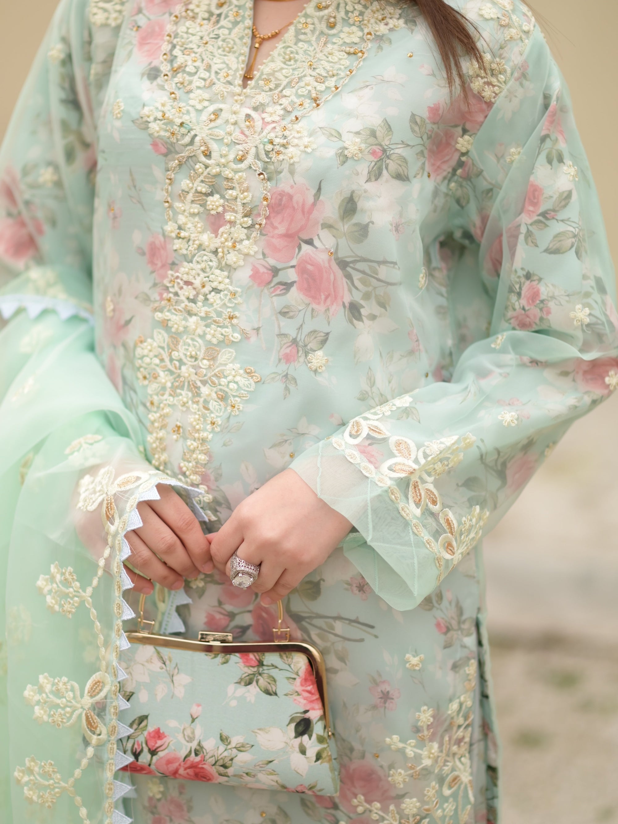 Mishkaat Clothing Elara Pastel Green Women 4pcs