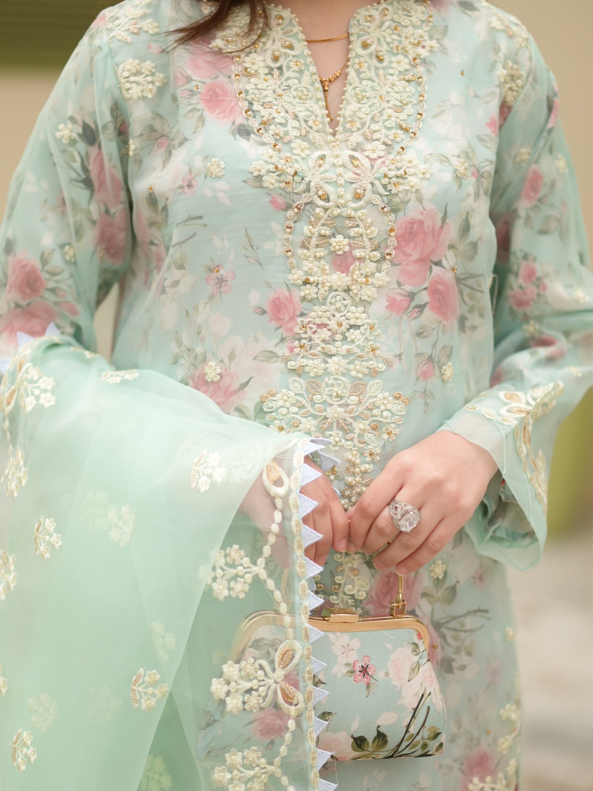 Mishkaat Clothing Elara Pastel Green Women 4pcs