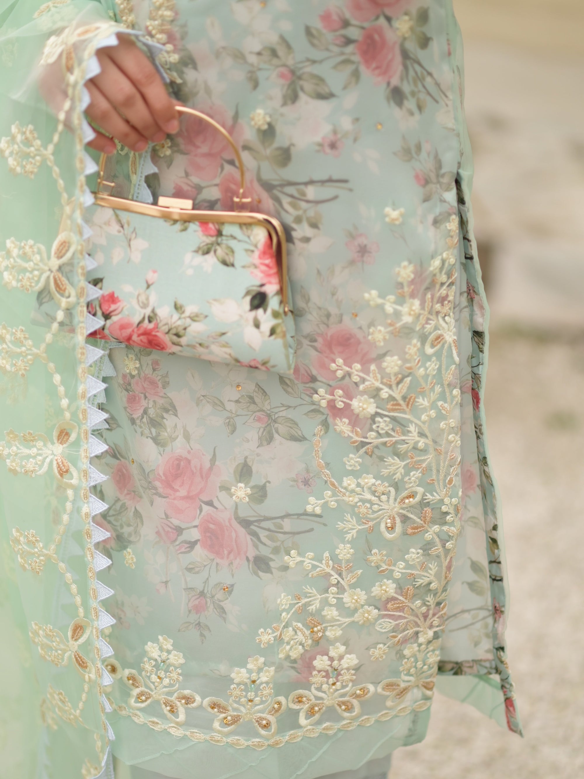 Mishkaat Clothing Elara Pastel Green Women 4pcs