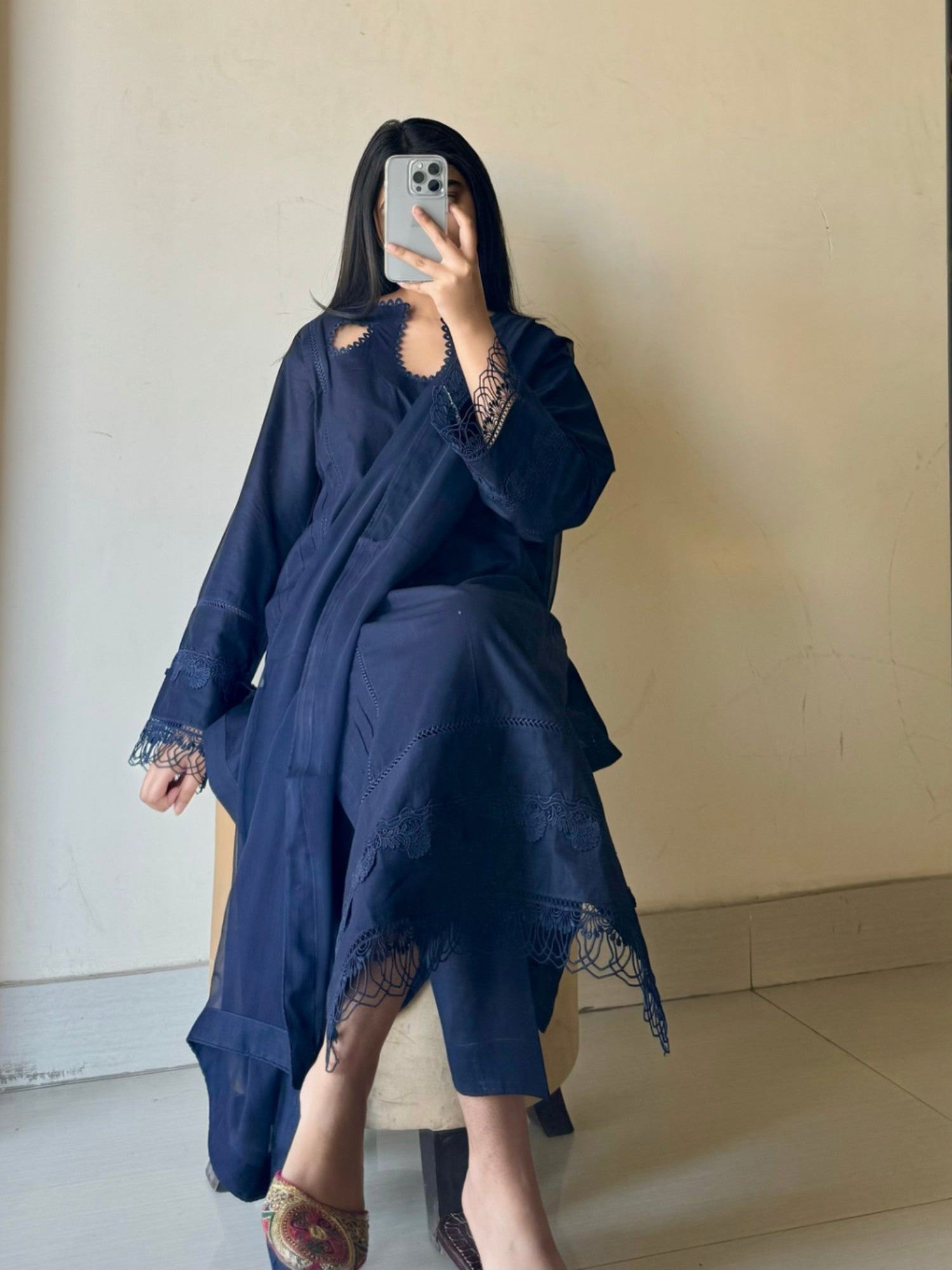 Ayesha B blue ayesha lawn Women 3pcs