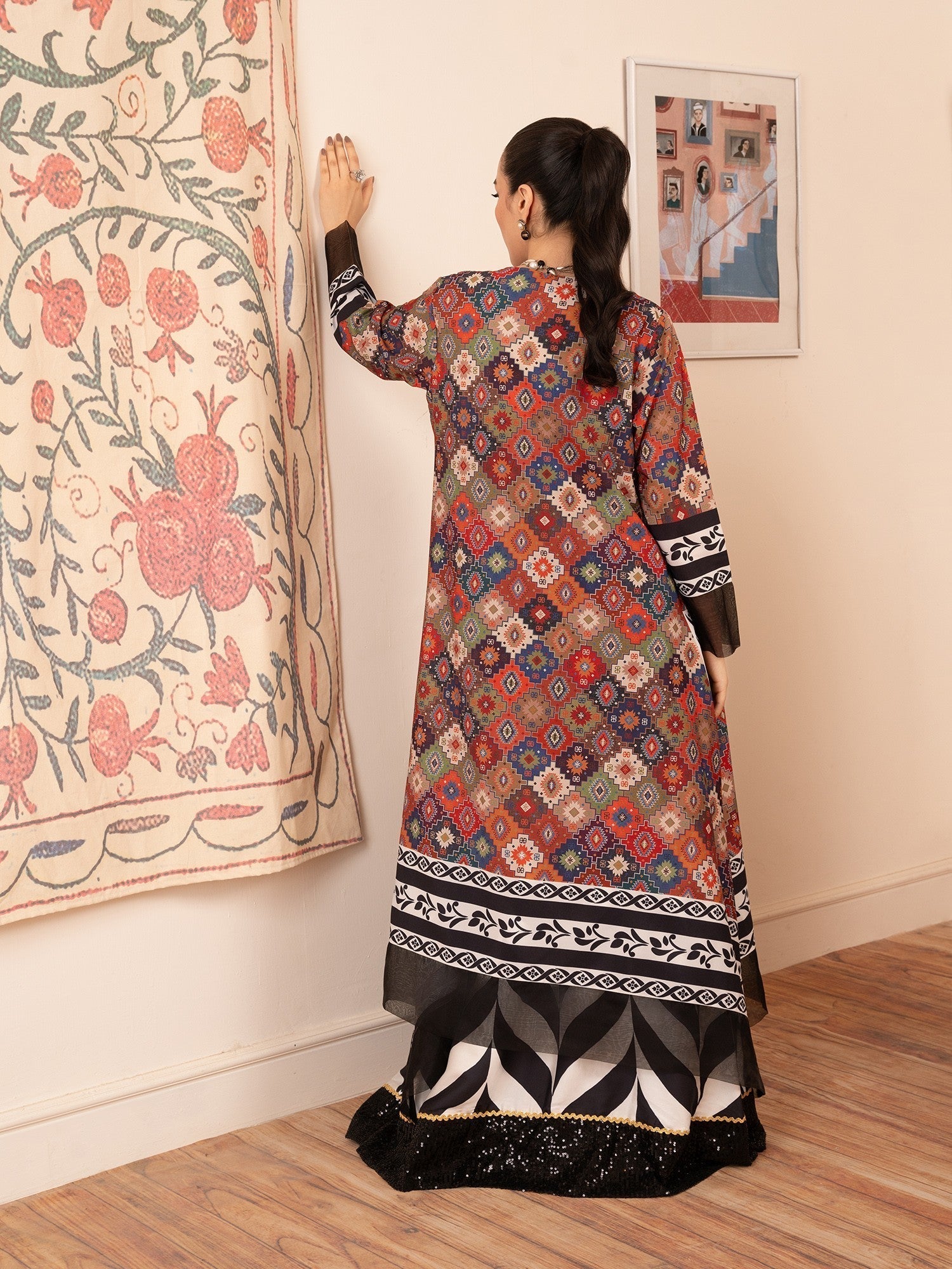 Stitch Vibes Geometric Shrug Women 2pcs