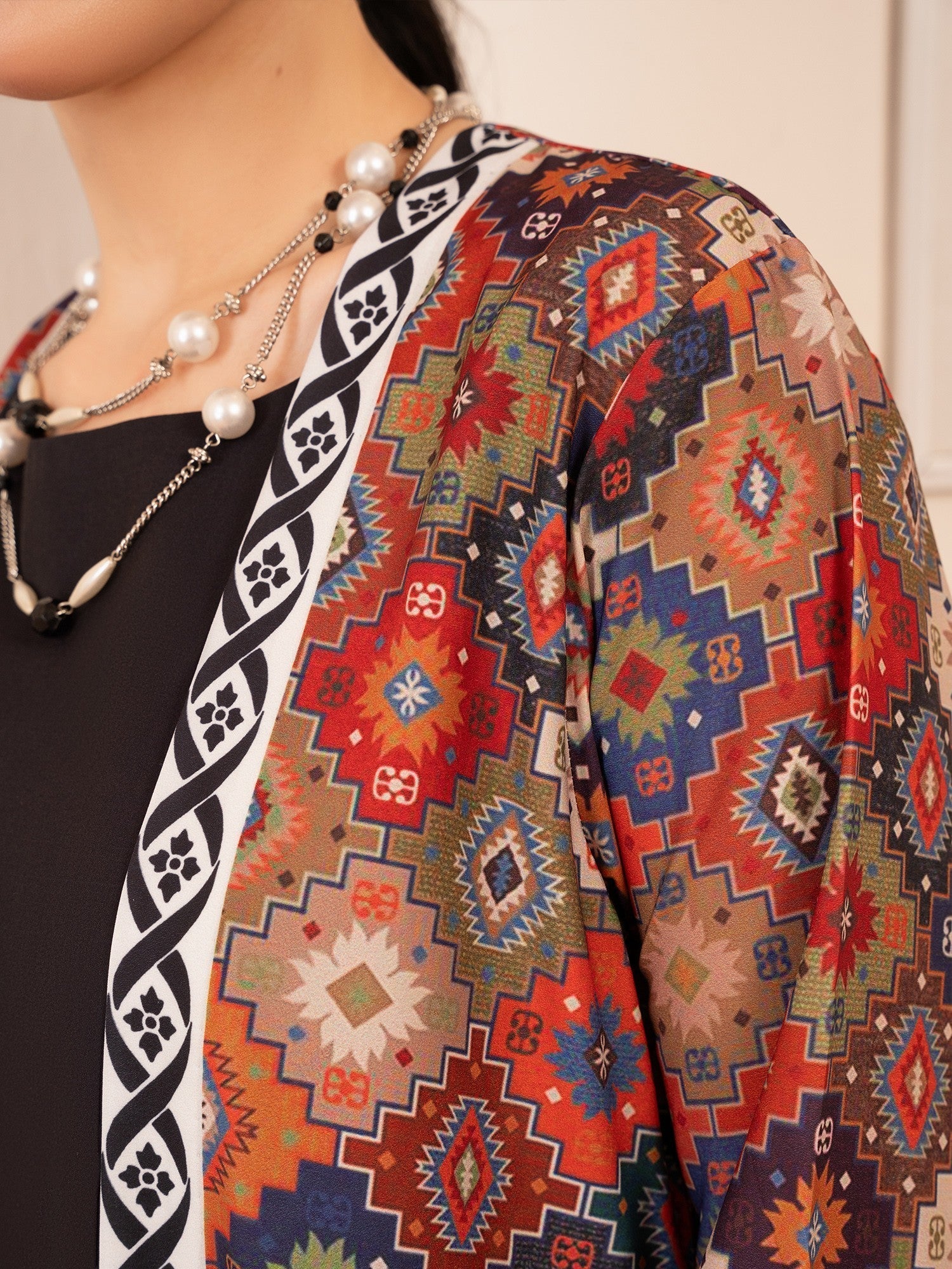 Stitch Vibes Geometric Shrug Women 2pcs