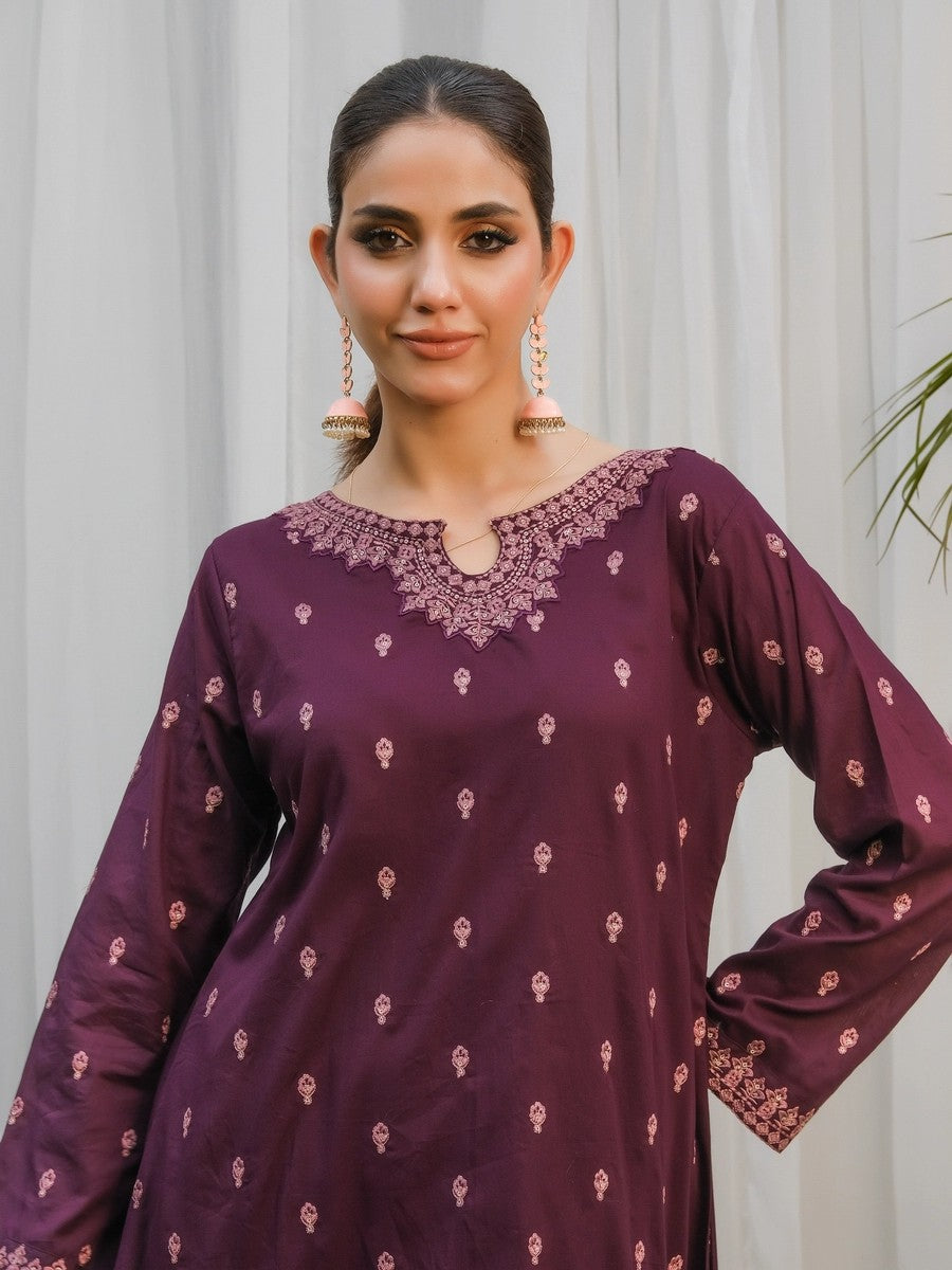 Dhaga Purple Embroidered Women 2pcs