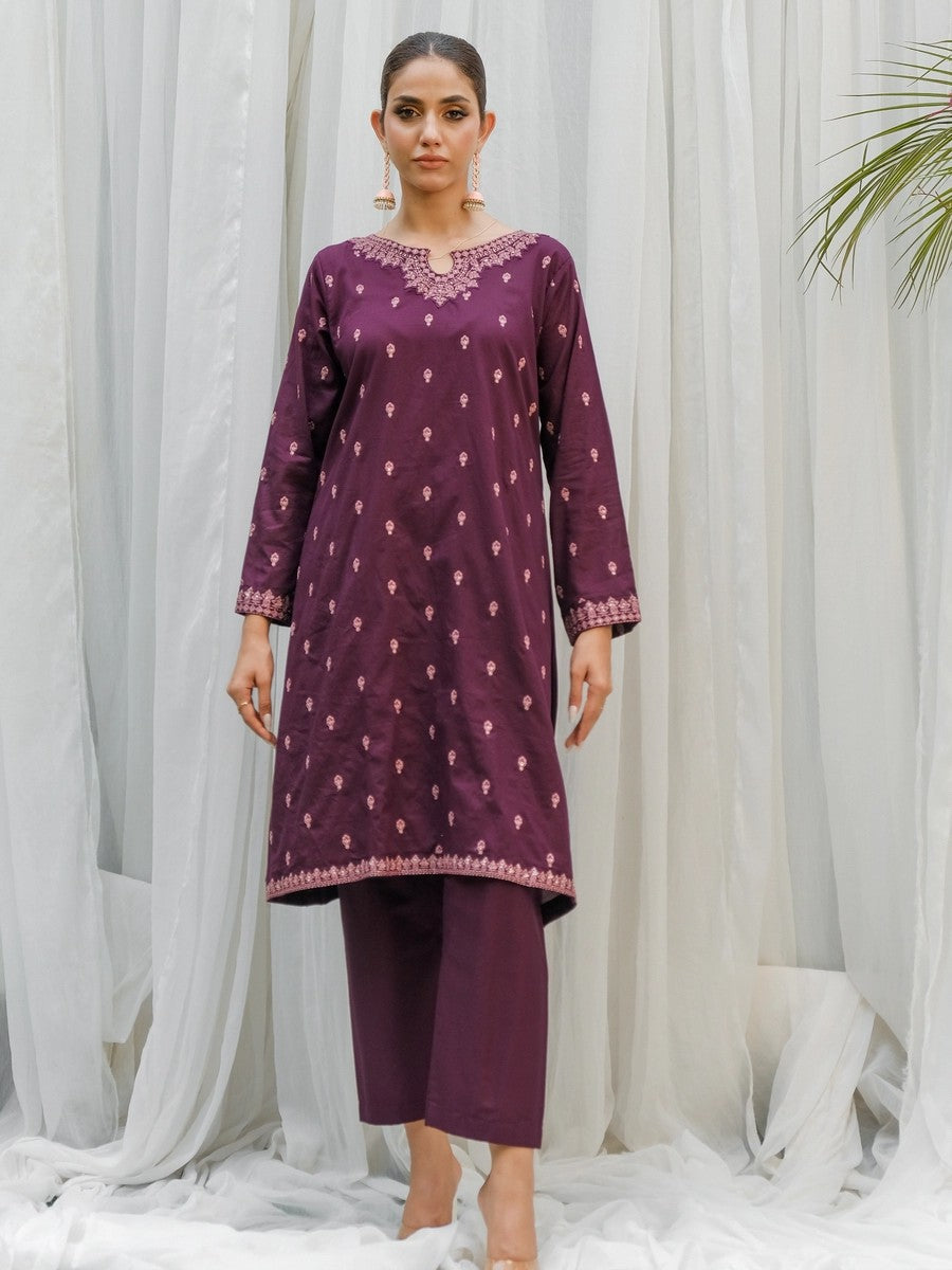 Dhaga Purple Embroidered Women 2pcs