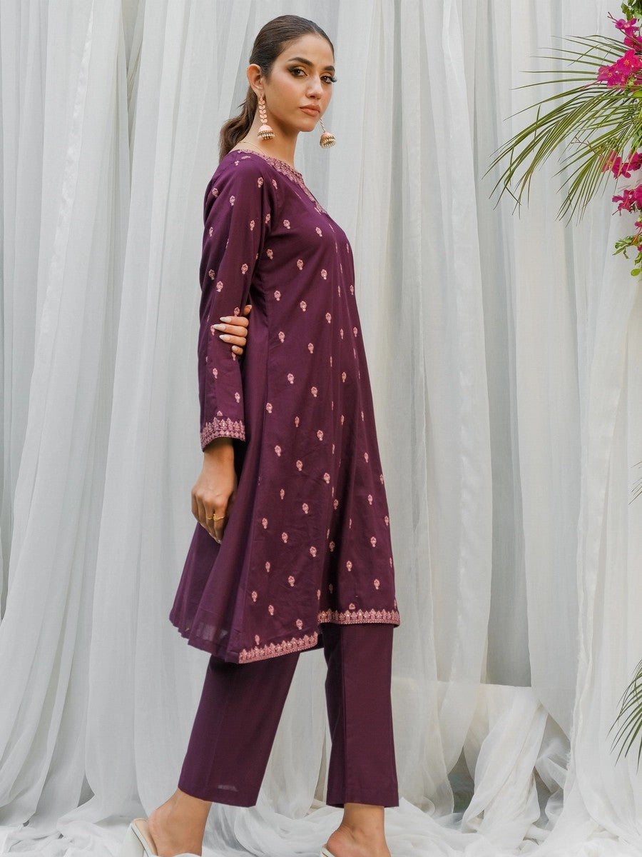 Dhaga Purple Embroidered Women 2pcs