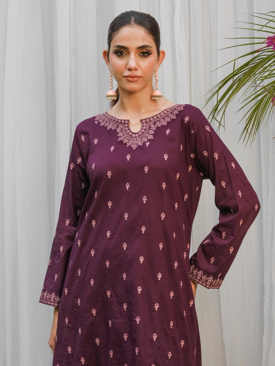 Dhaga Purple Embroidered Women 2pcs