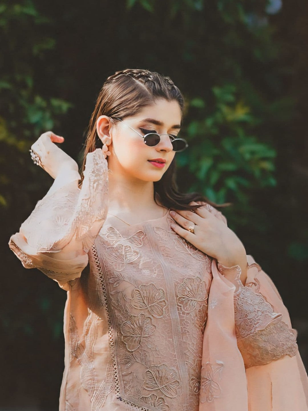 Four Season Boutique SHAMEER ORGANZA COFFEE Women 3pcs