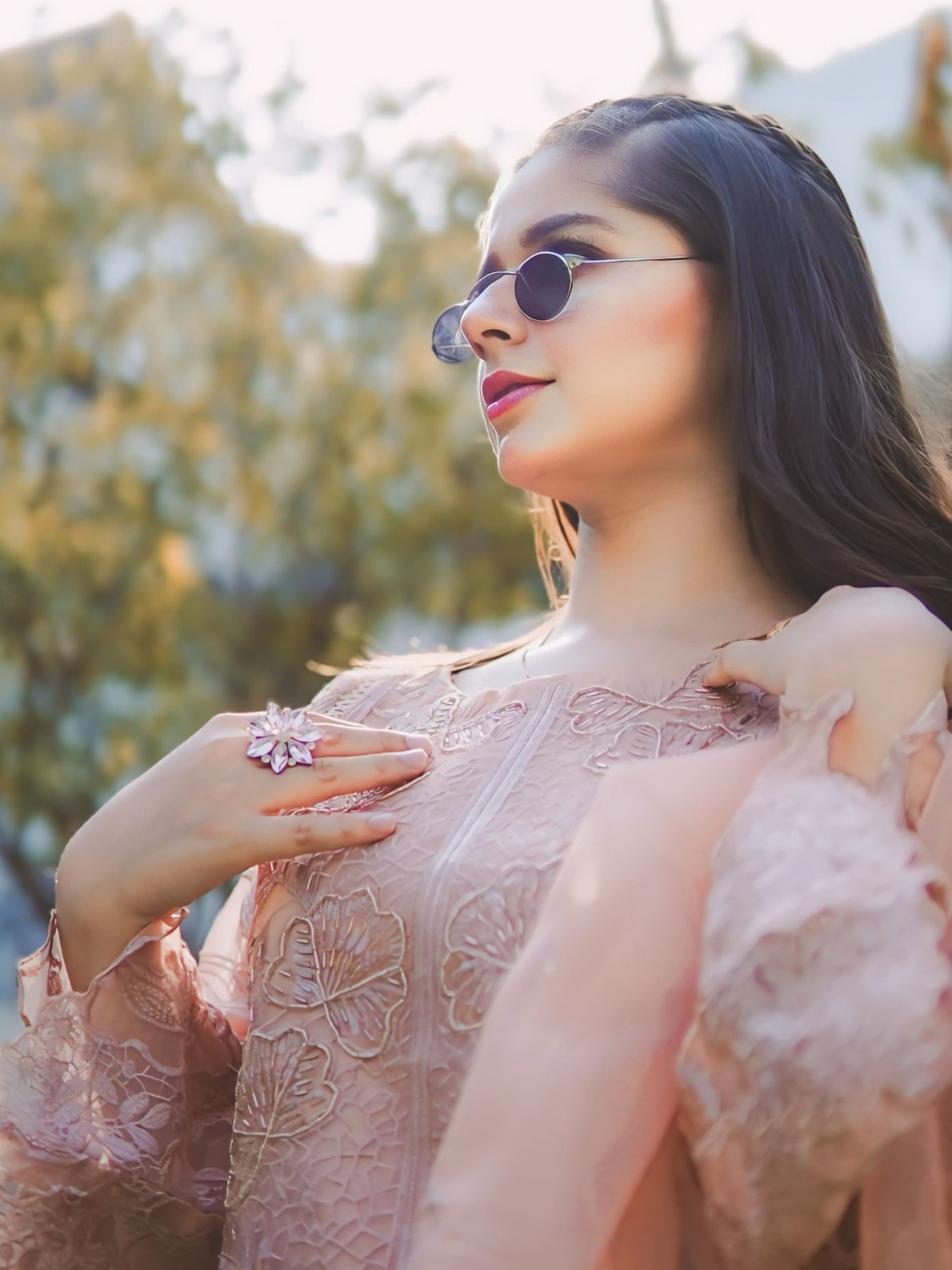 Four Season Boutique SHAMEER ORGANZA COFFEE Women 3pcs