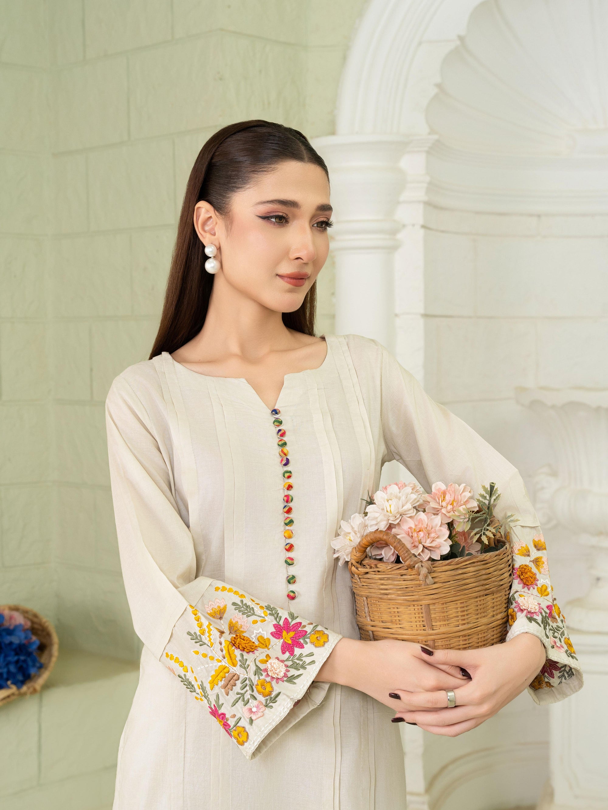 Sahibas By Mirza Gulejahan Ivory Women 2pcs