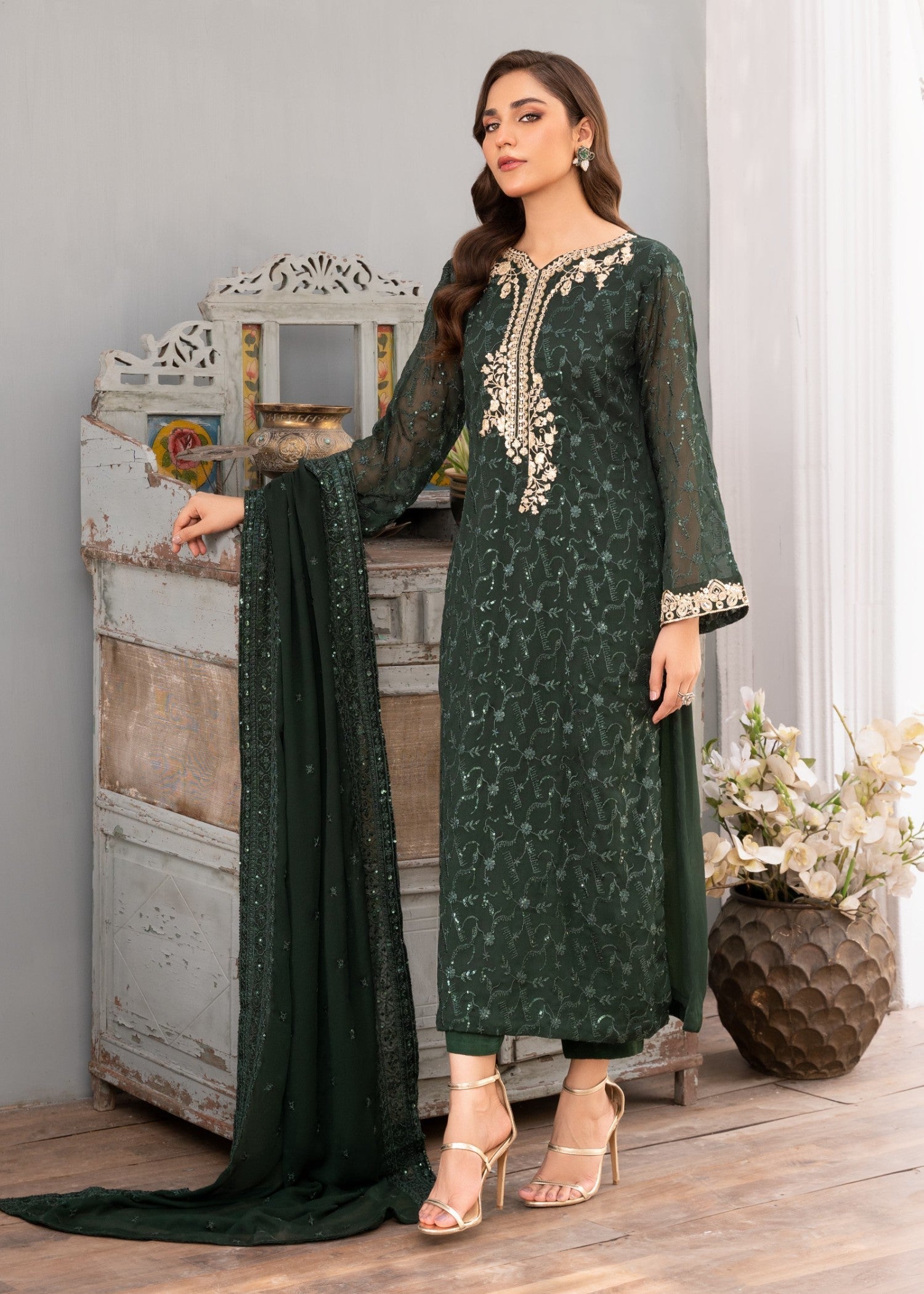 Agha Jaan HOORAIN Women 3pcs