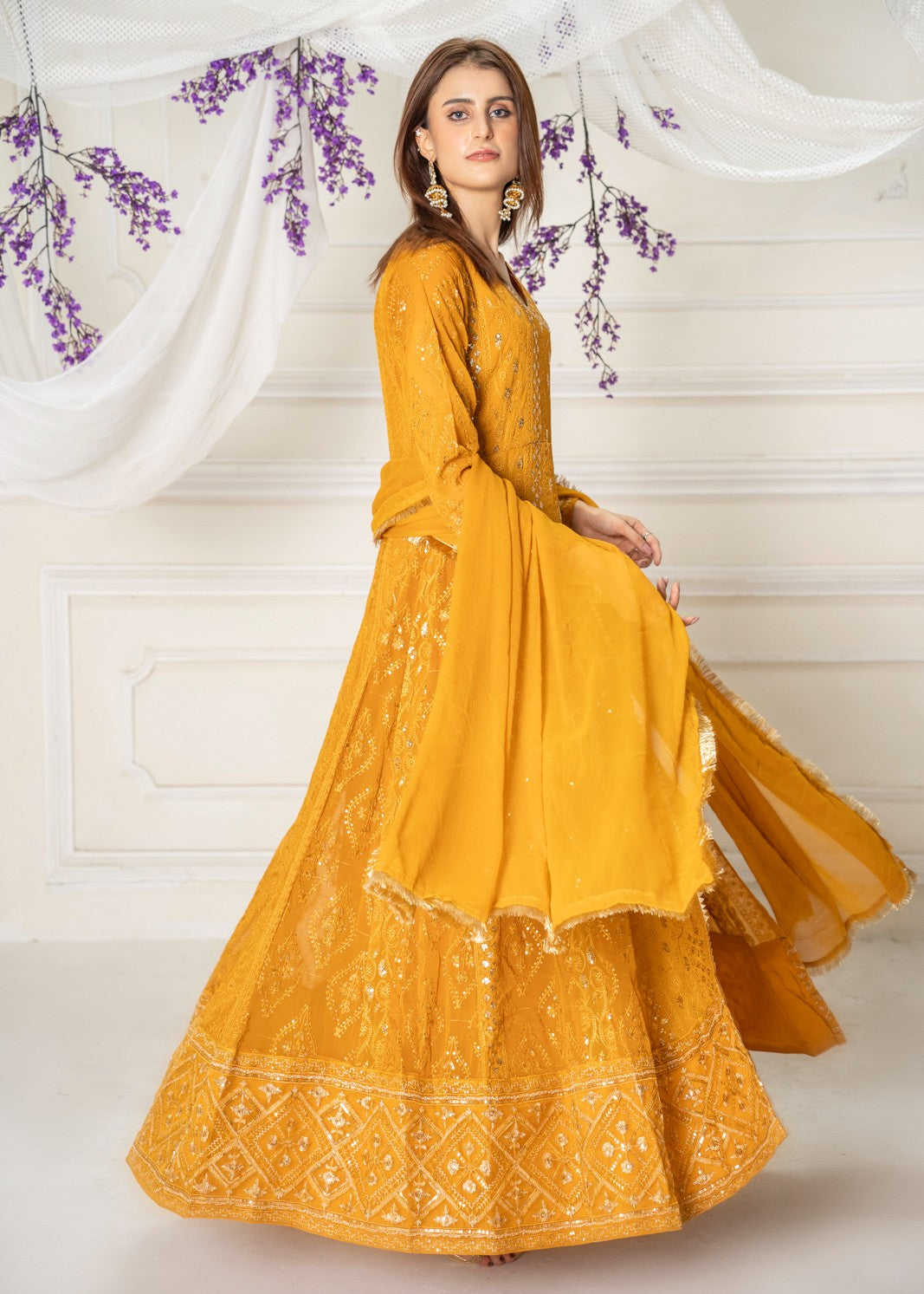 Manahils Angrakha 099 COPPER ORANGE Women 3pcs