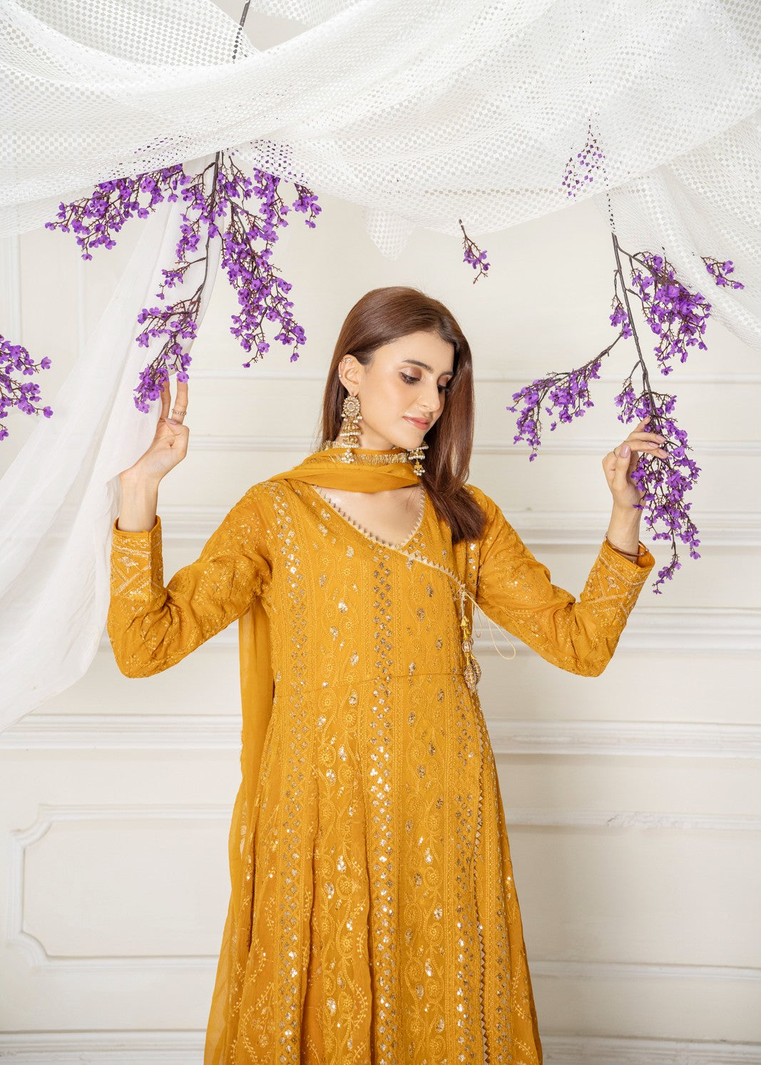 Manahils Angrakha 099 COPPER ORANGE Women 3pcs