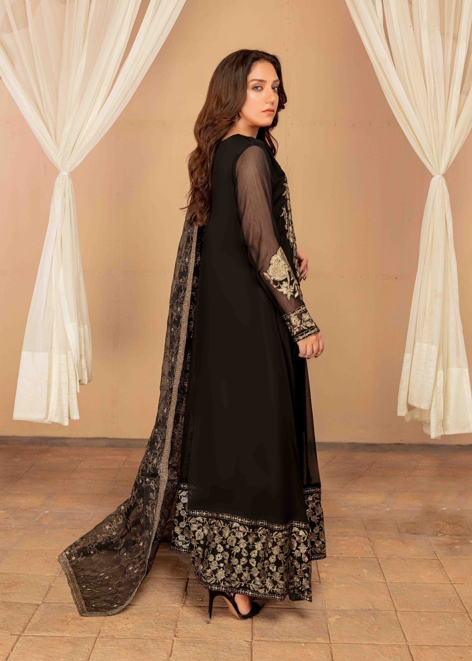 Alyssa ALL005 Black Maxi Women 3pcs