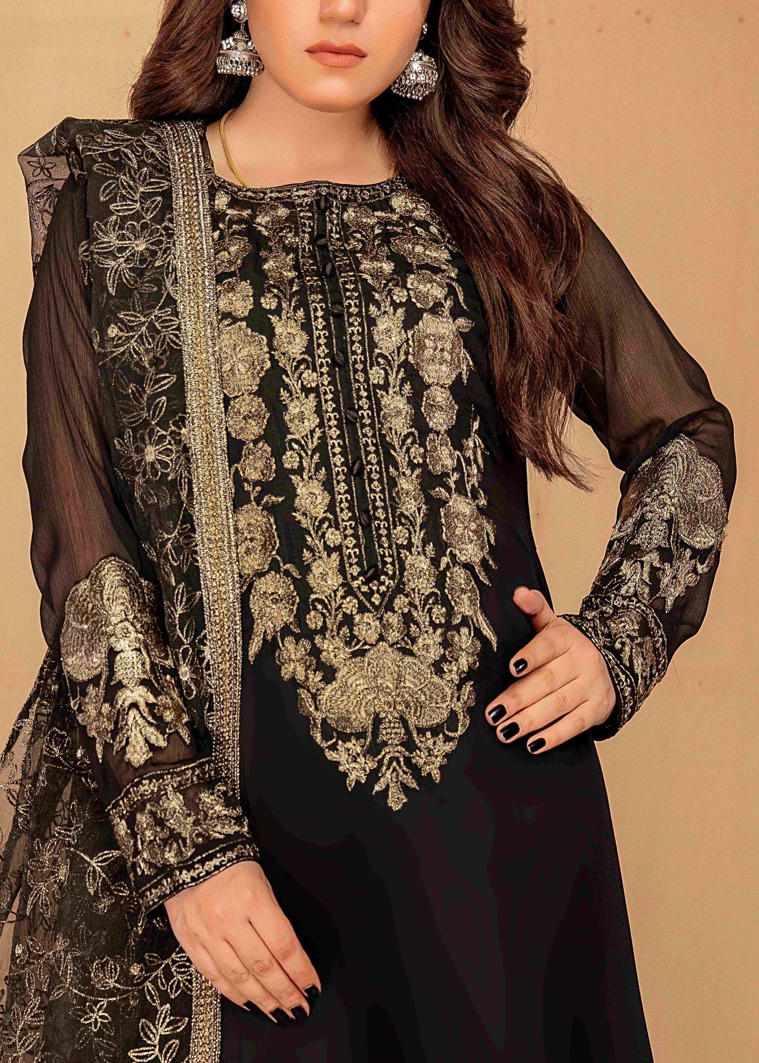 Alyssa ALL005 Black Maxi Women 3pcs