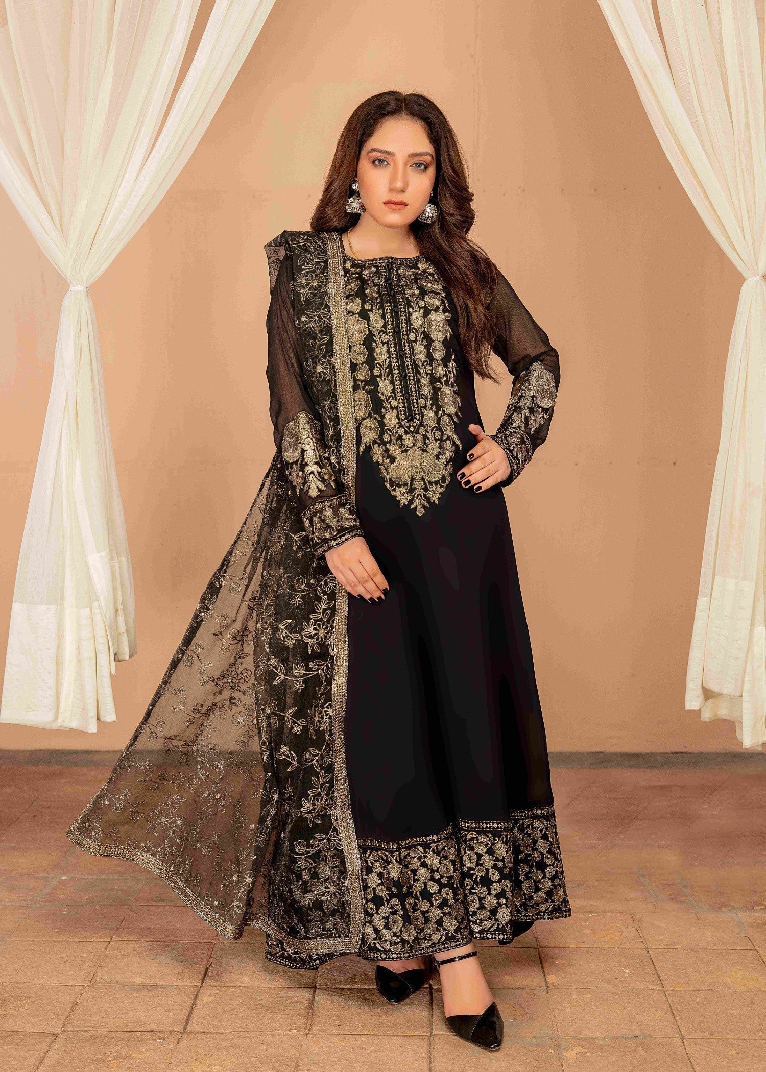 Alyssa ALL005 Black Maxi Women 3pcs