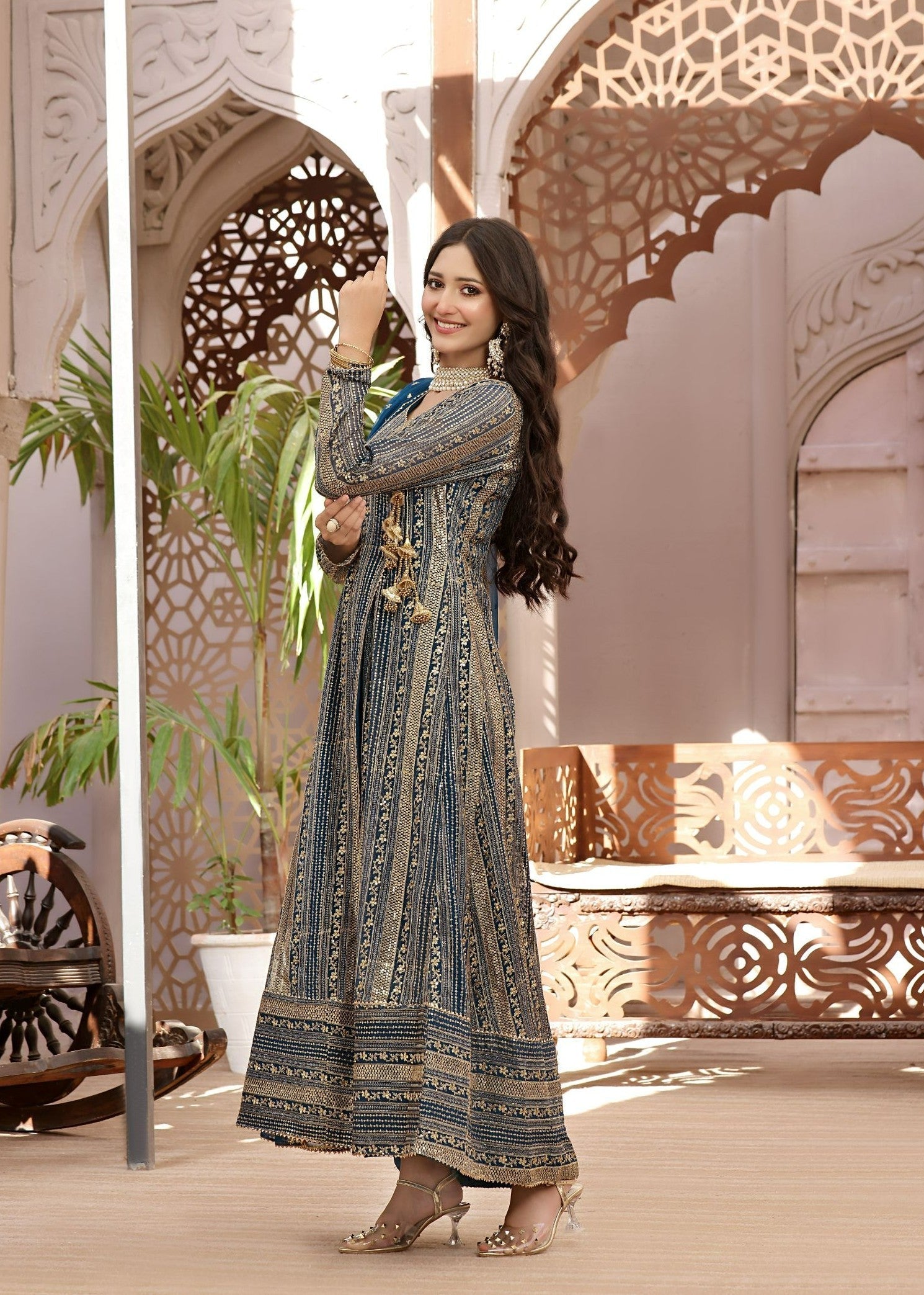 Ayesha Closet Saajan Blue Aura Women 3pcs