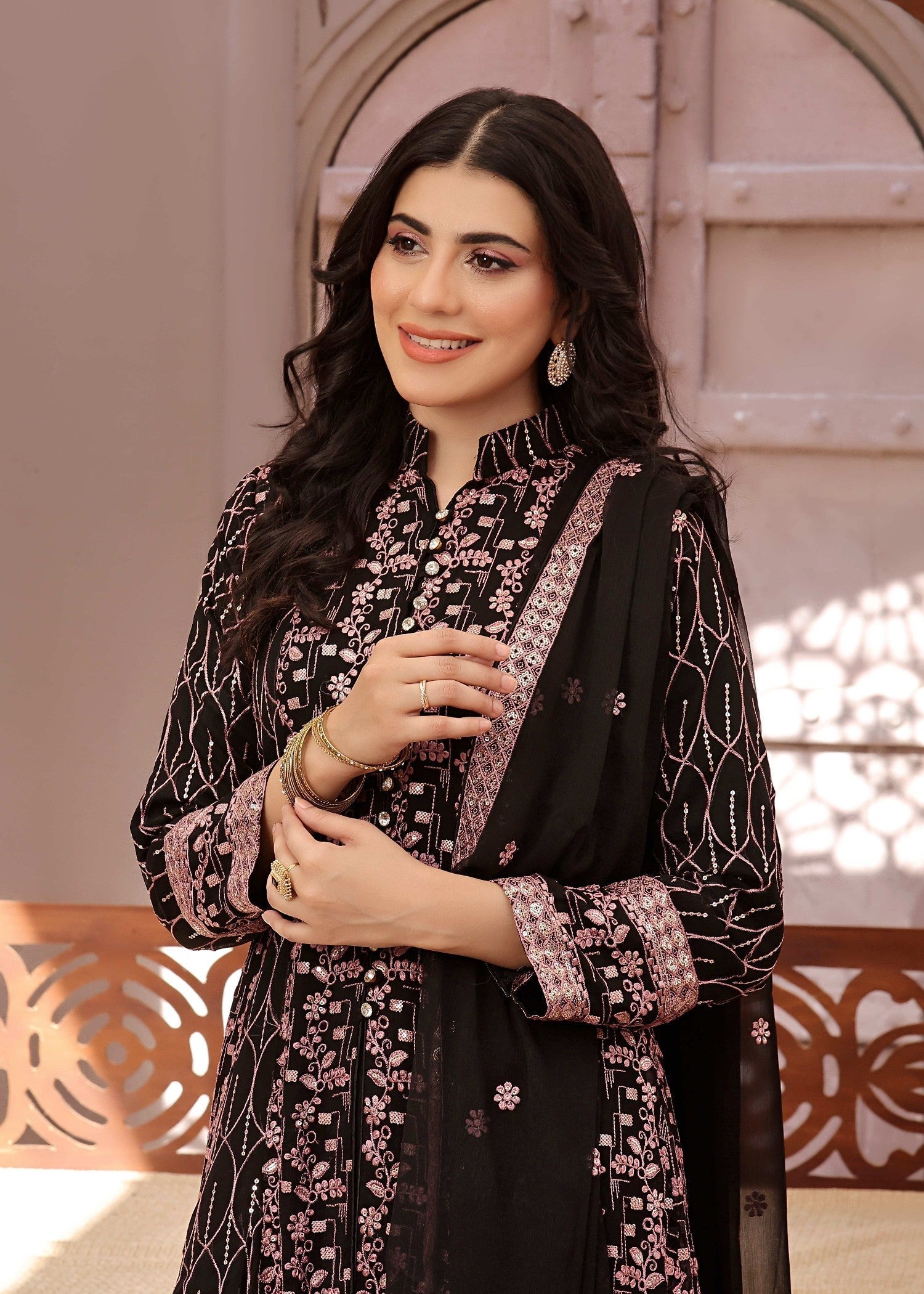 Adam's Couture sawal black Women 3pcs