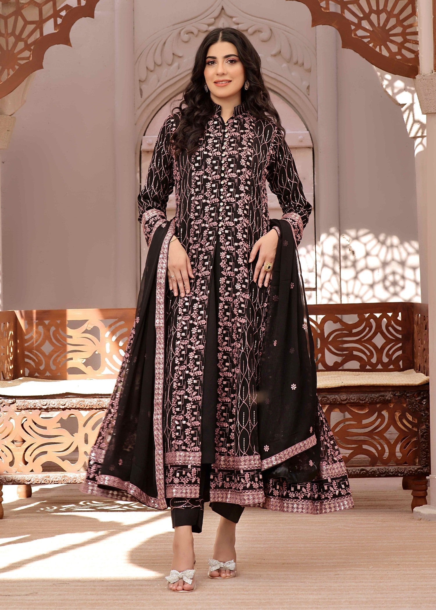 Adam's Couture sawal black Women 3pcs