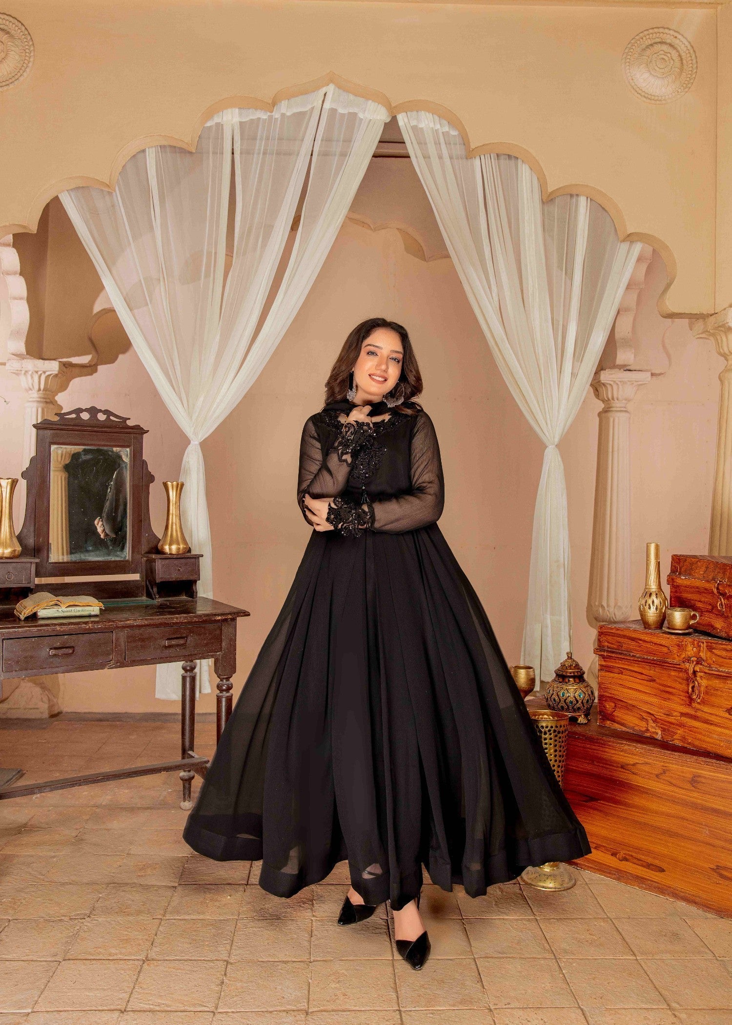 Alyssa ALL003 BLACK MAXI Women 3pcs