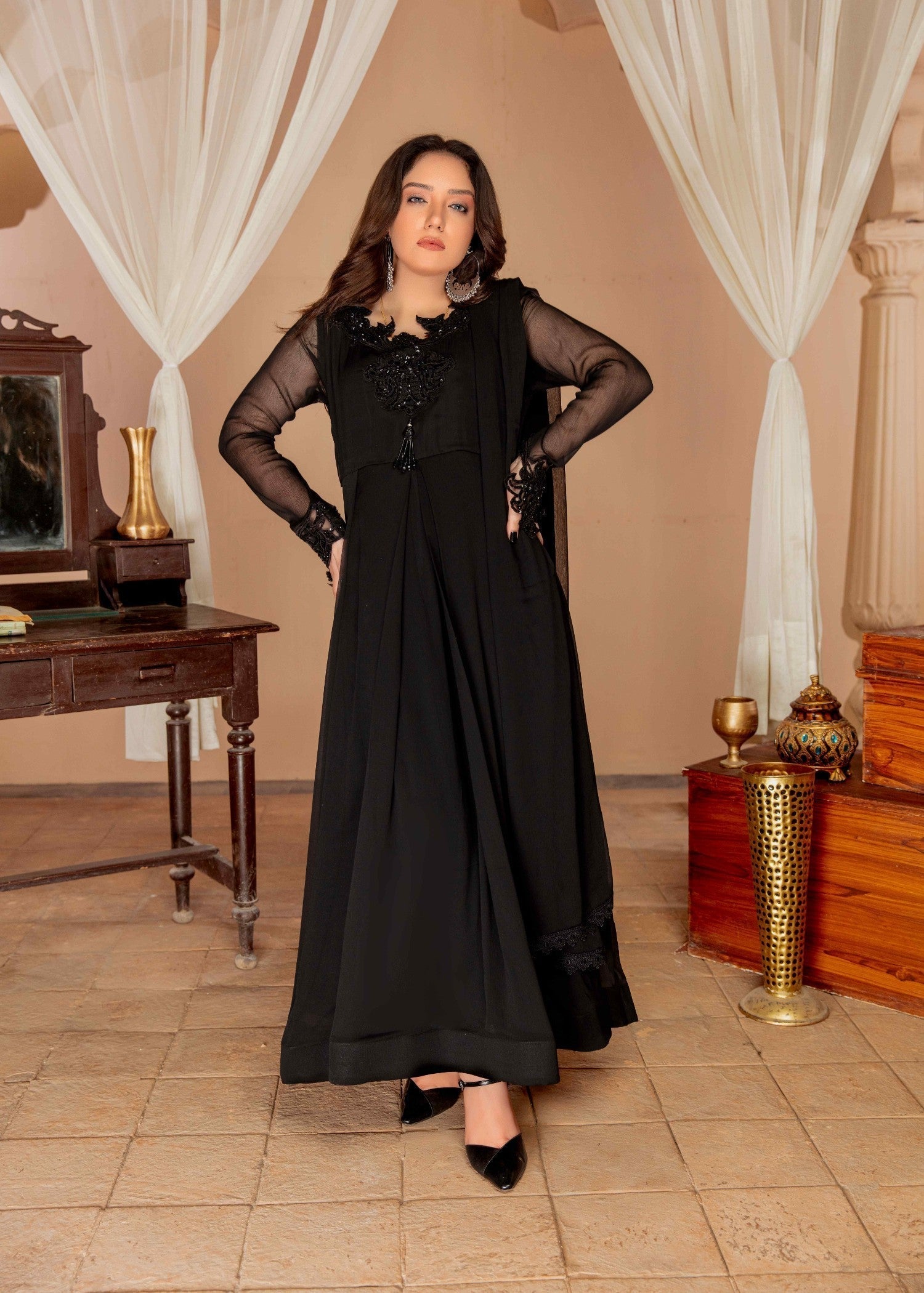 Alyssa ALL003 BLACK MAXI Women 3pcs