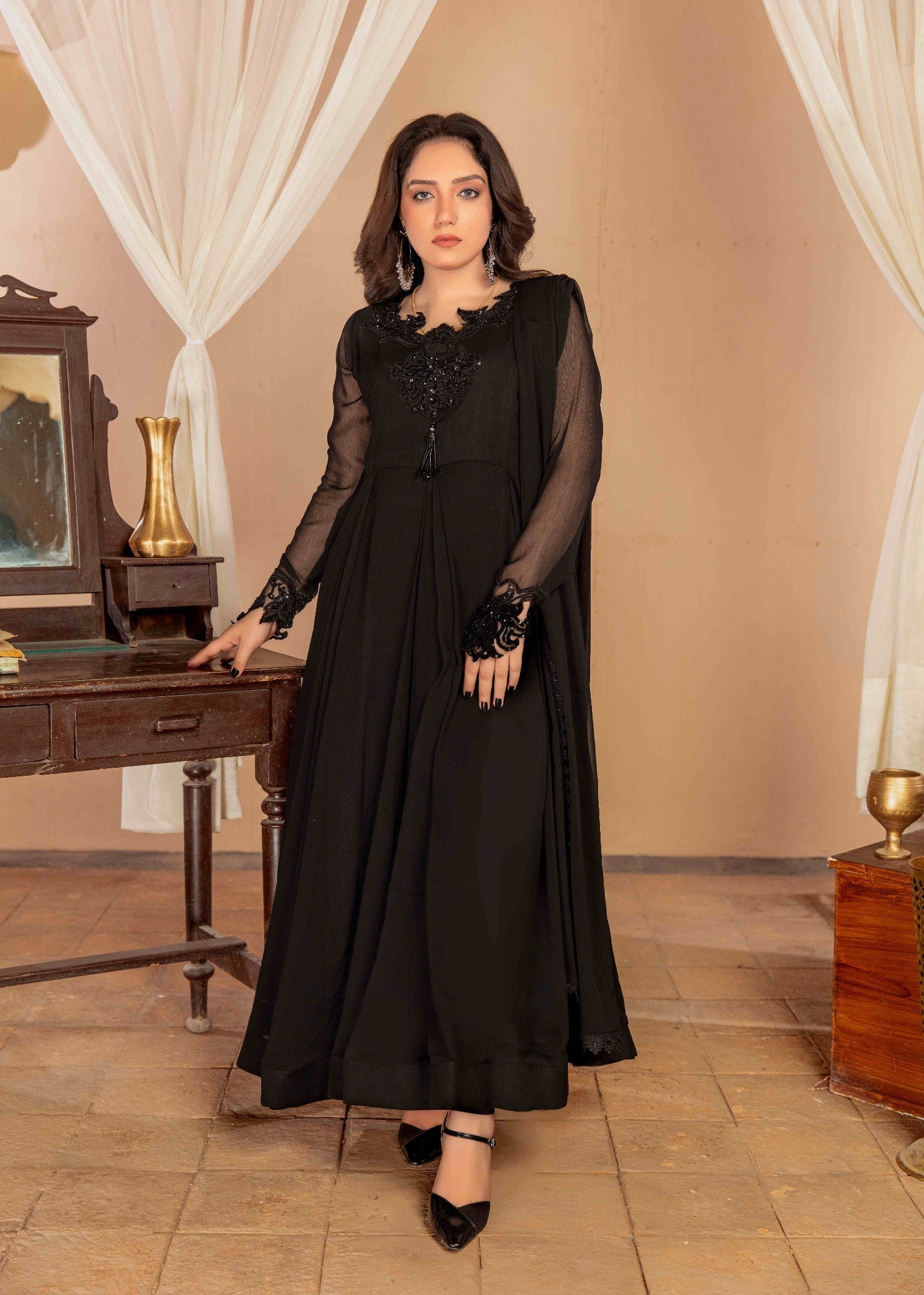 Alyssa ALL003 BLACK MAXI Women 3pcs
