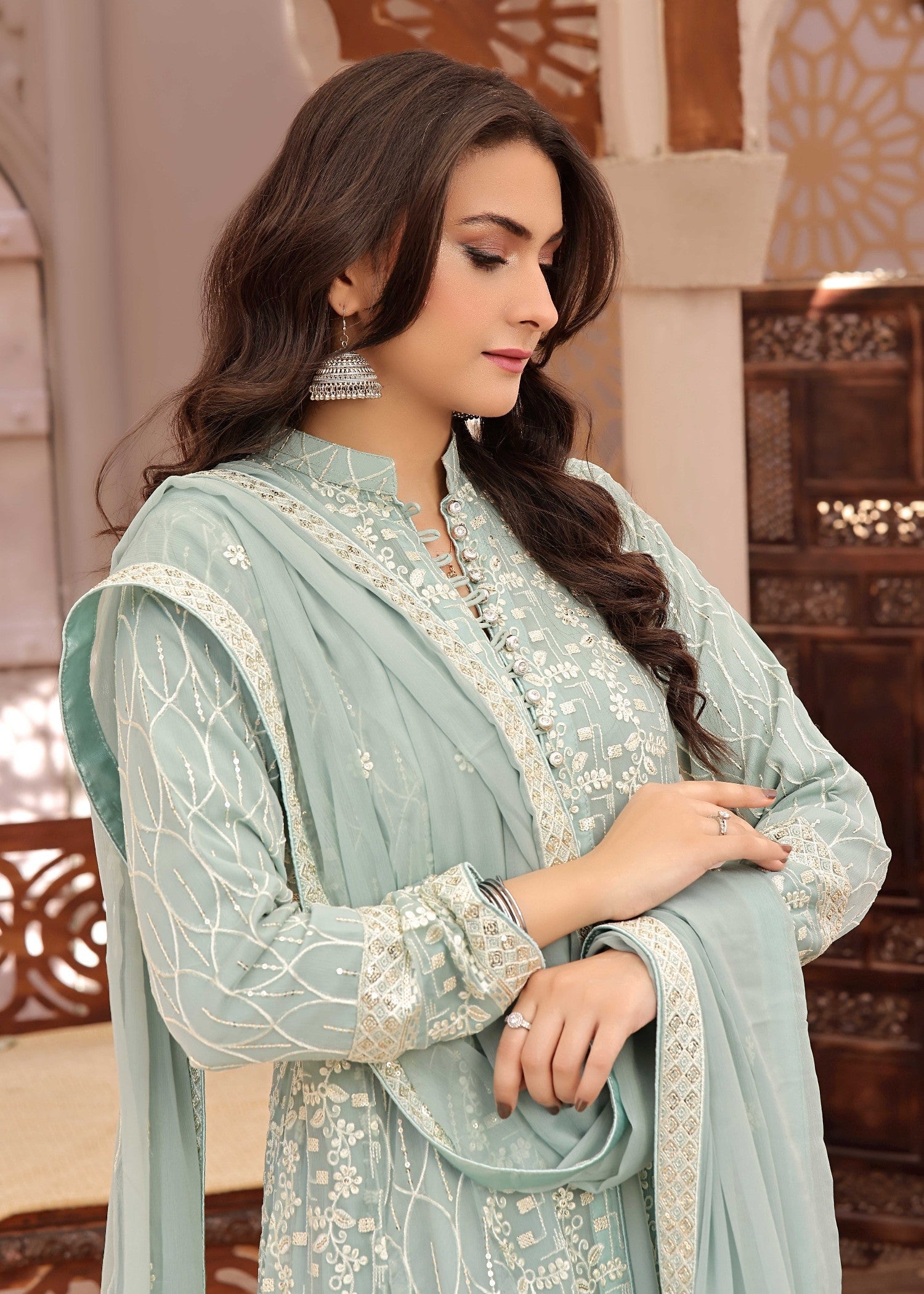 Adam's Couture sawal mintgreen Women 3pcs