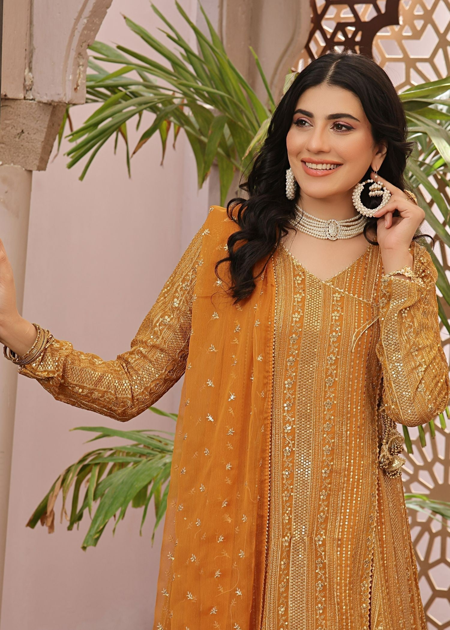 Ayesha Closet Saajan Mustard Tone Women 3pcs