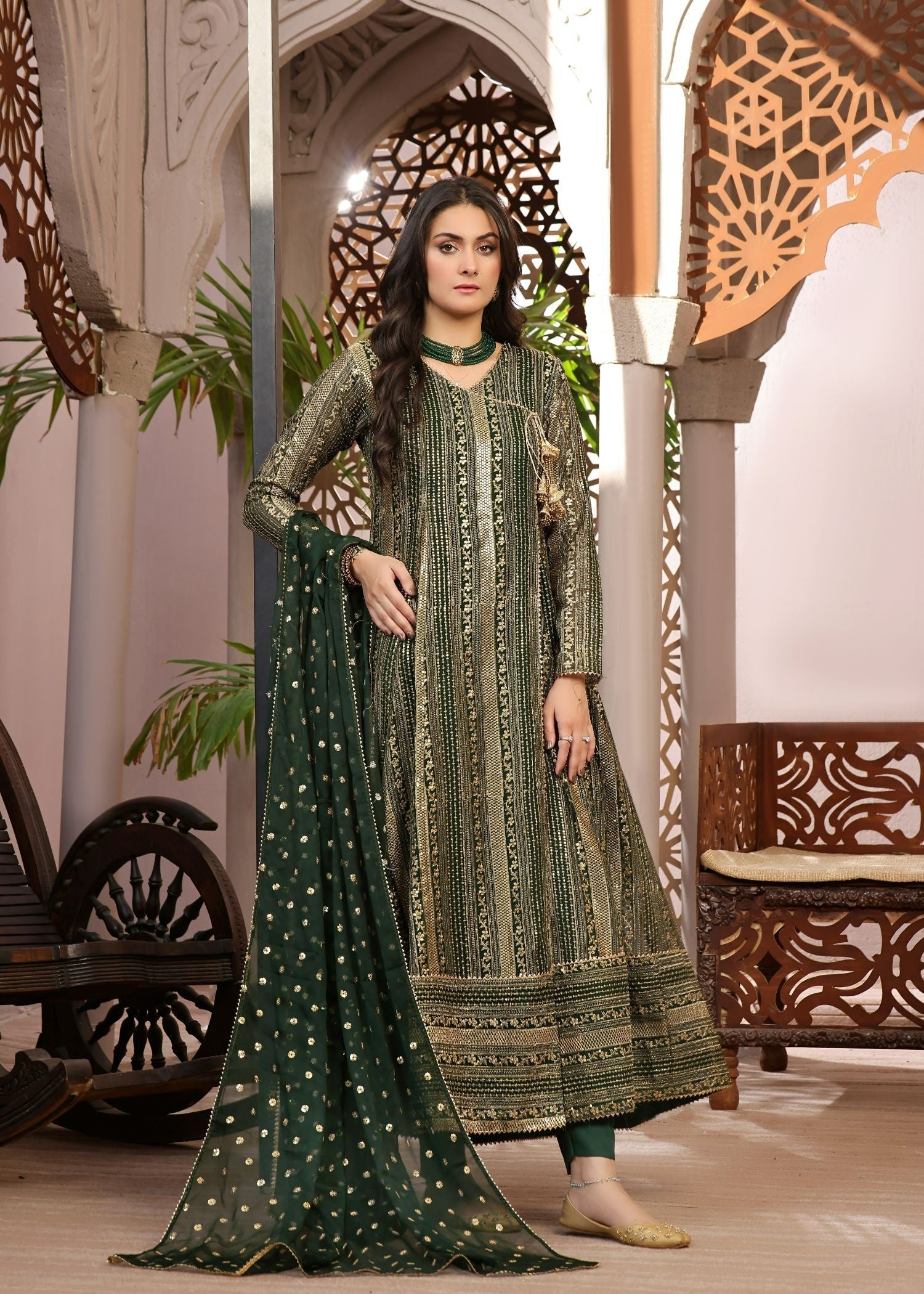 Ayesha Closet Saajan Green Richness Women 3pcs