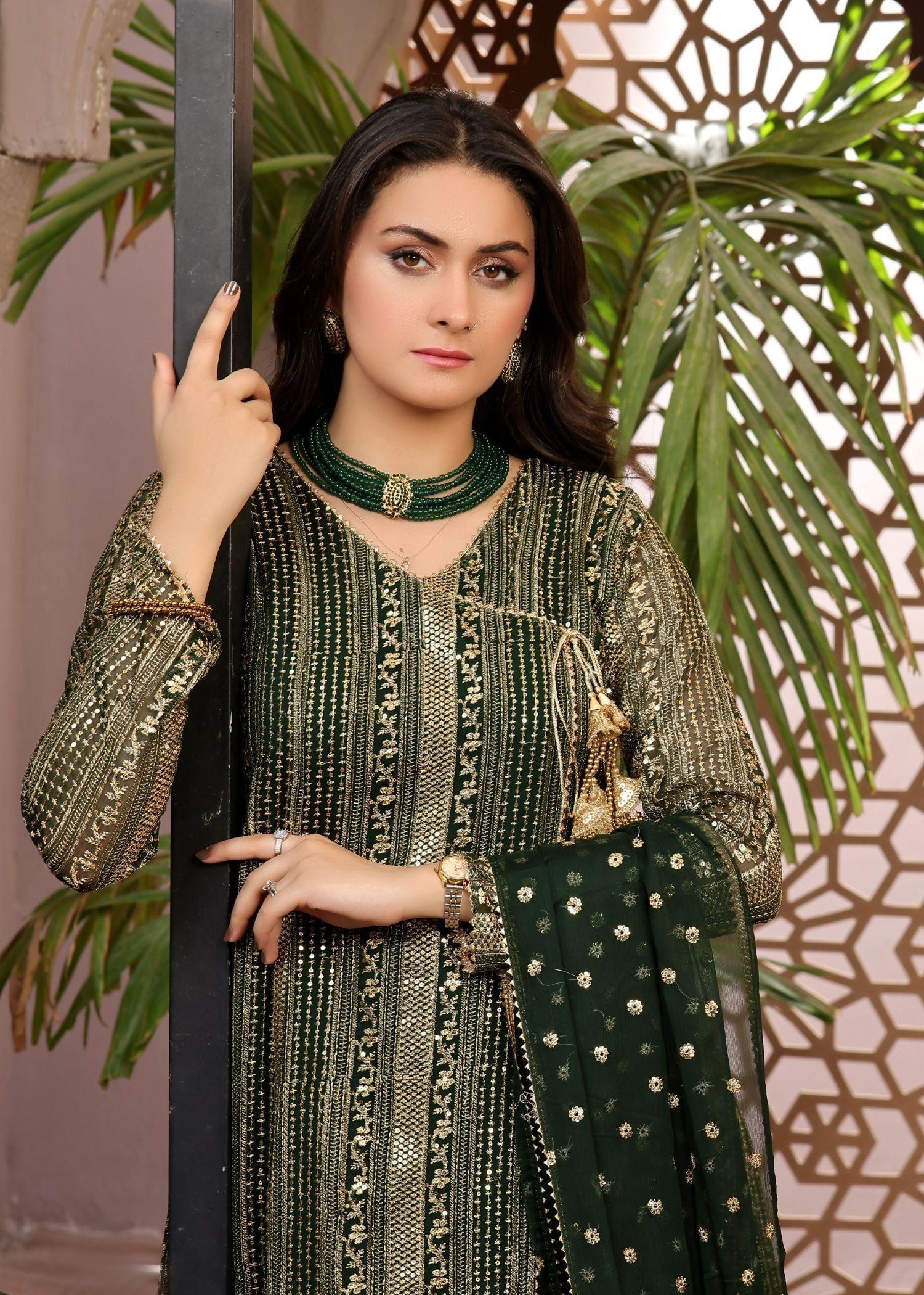 Ayesha Closet Saajan Green Richness Women 3pcs