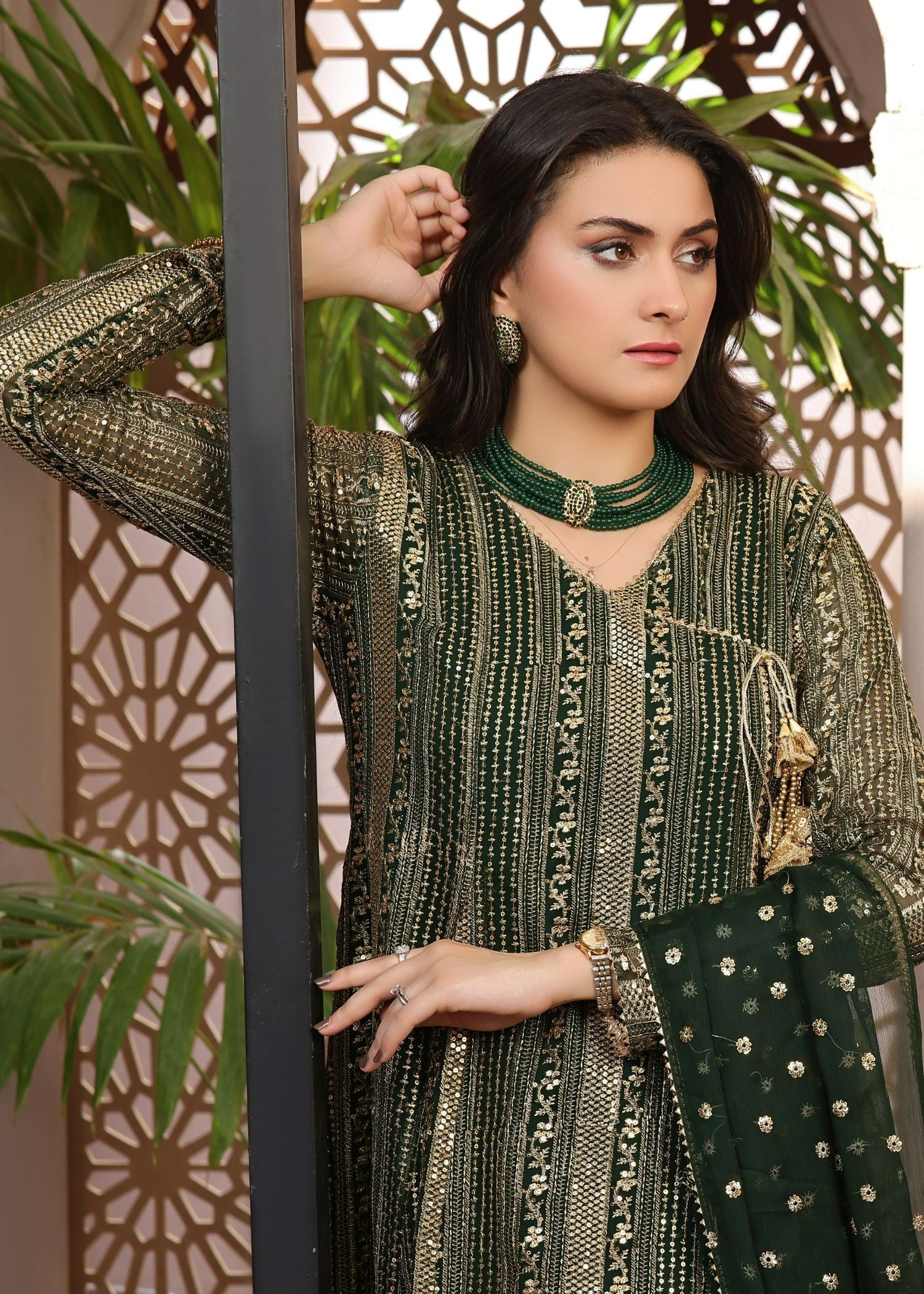 Ayesha Closet Saajan Green Richness Women 3pcs