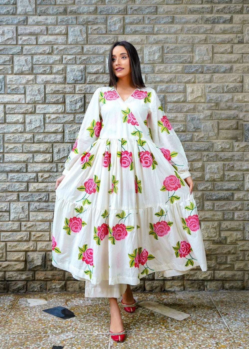 Akhrot Clothing White Primrose Women 2pcs