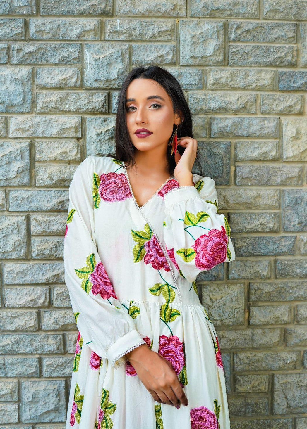 Akhrot Clothing White Primrose Women 2pcs