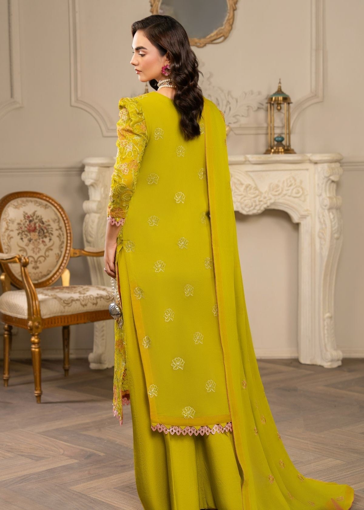 Hemstitch Parrot Green Women 3pcs