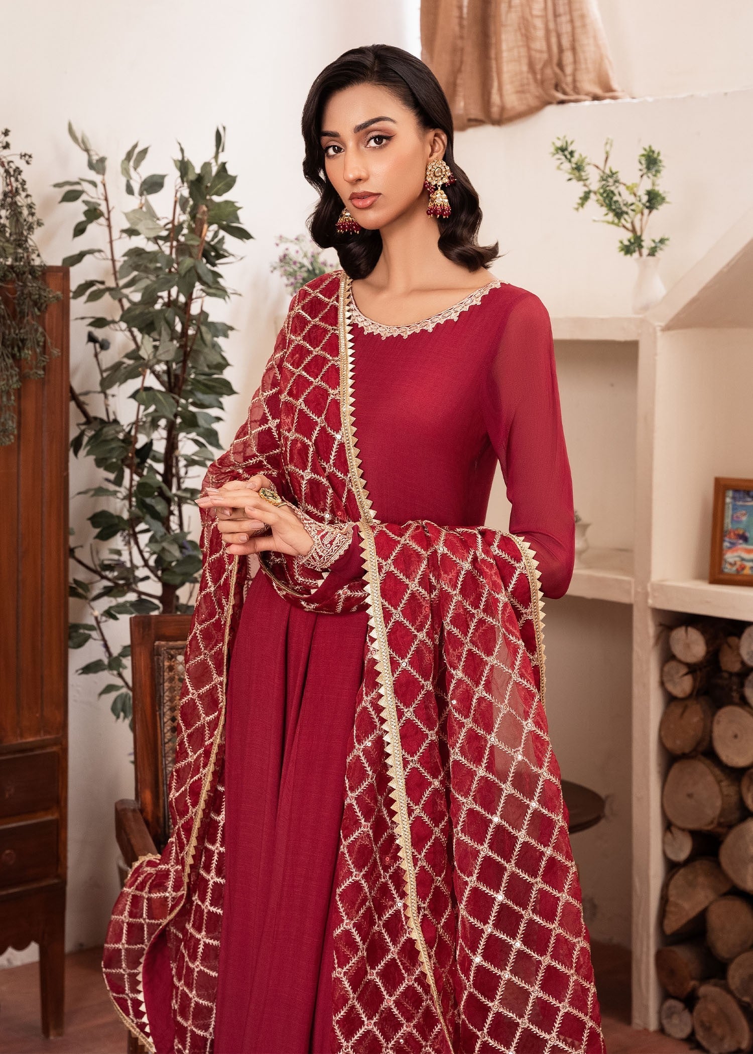 Rang-e-Haya Shama (Red) Women 3pcs