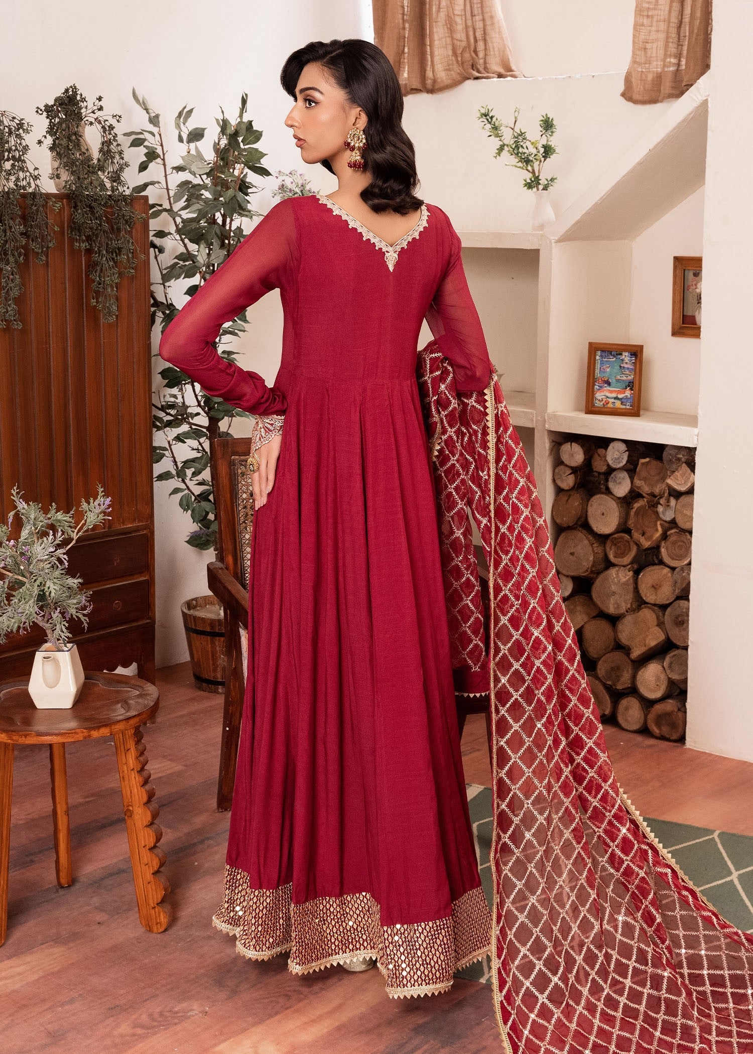 Rang-e-Haya Shama (Red) Women 3pcs