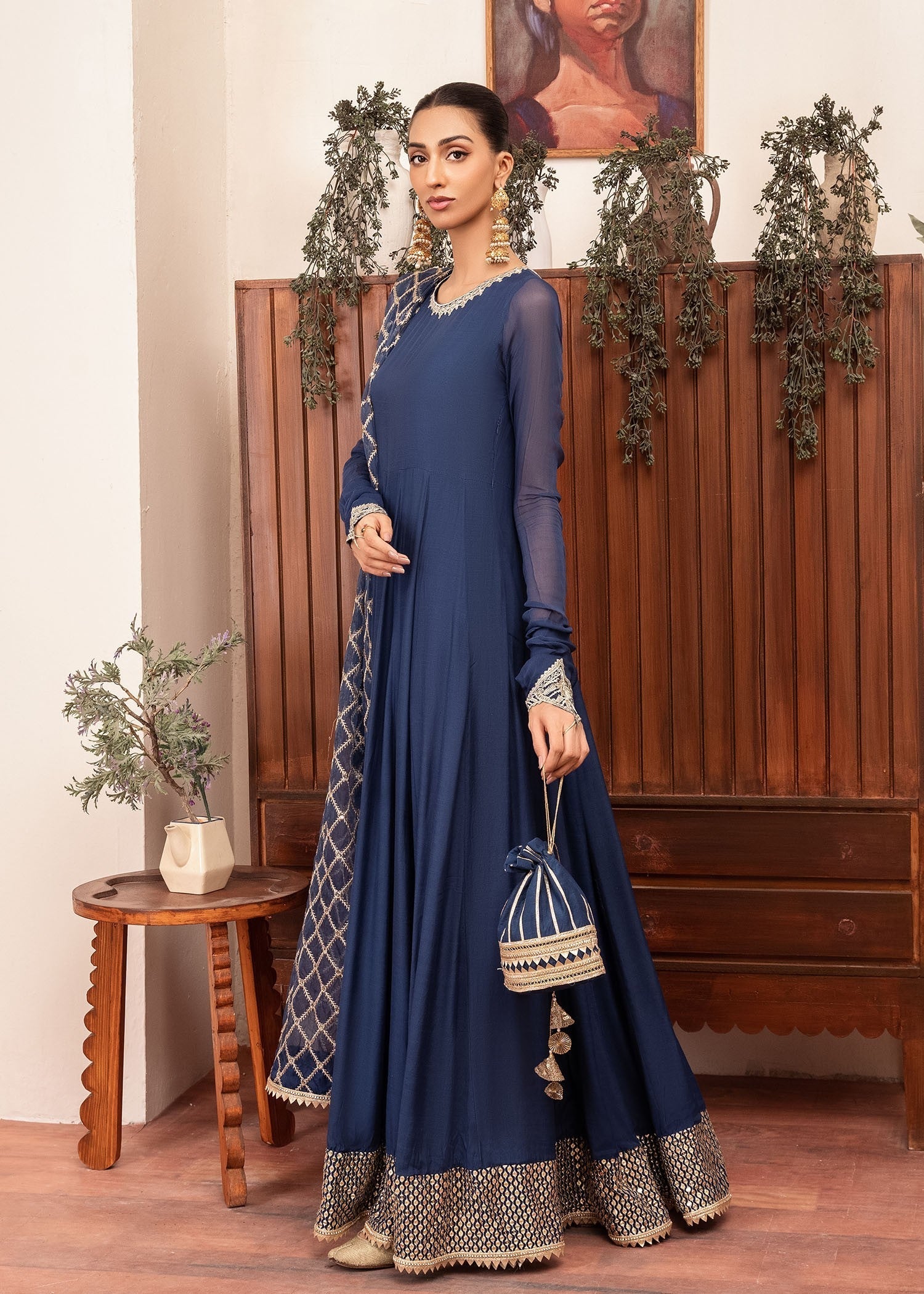 Rang-e-Haya Shama (Royal blue) Women 3pcs