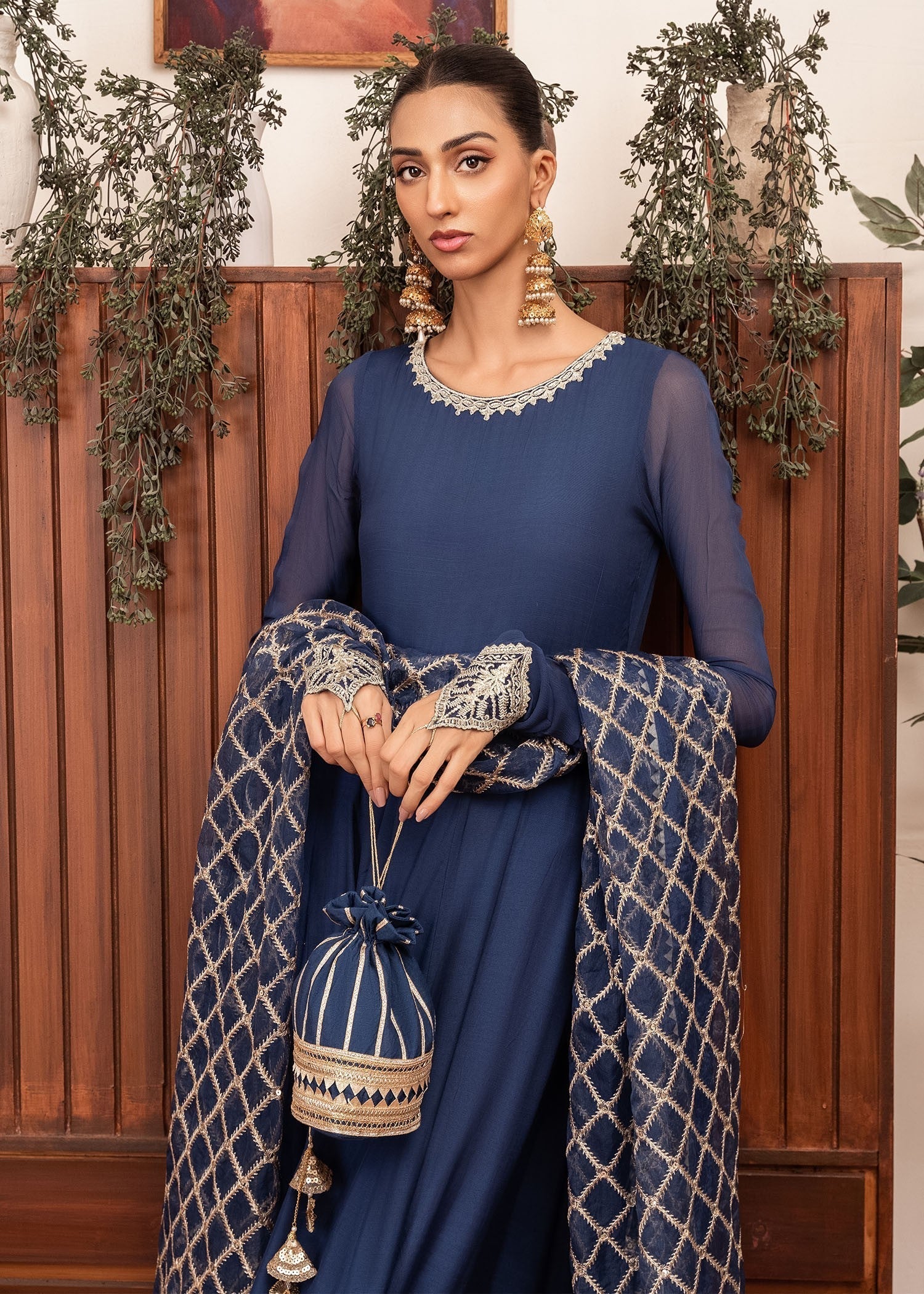 Rang-e-Haya Shama (Royal blue) Women 3pcs