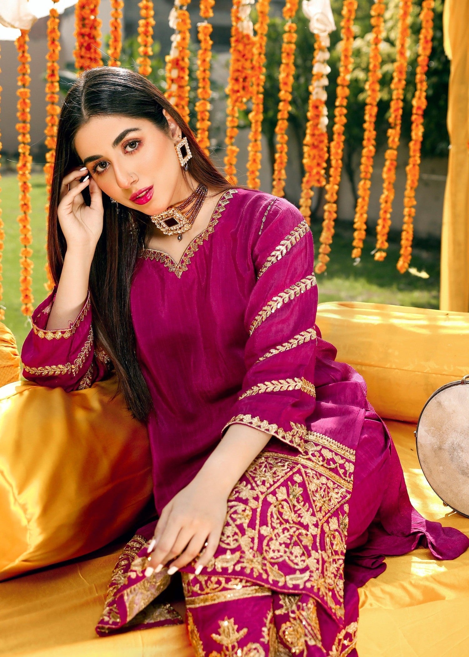 Akhrot Clothing ST Magenta Suit Women 2pcs