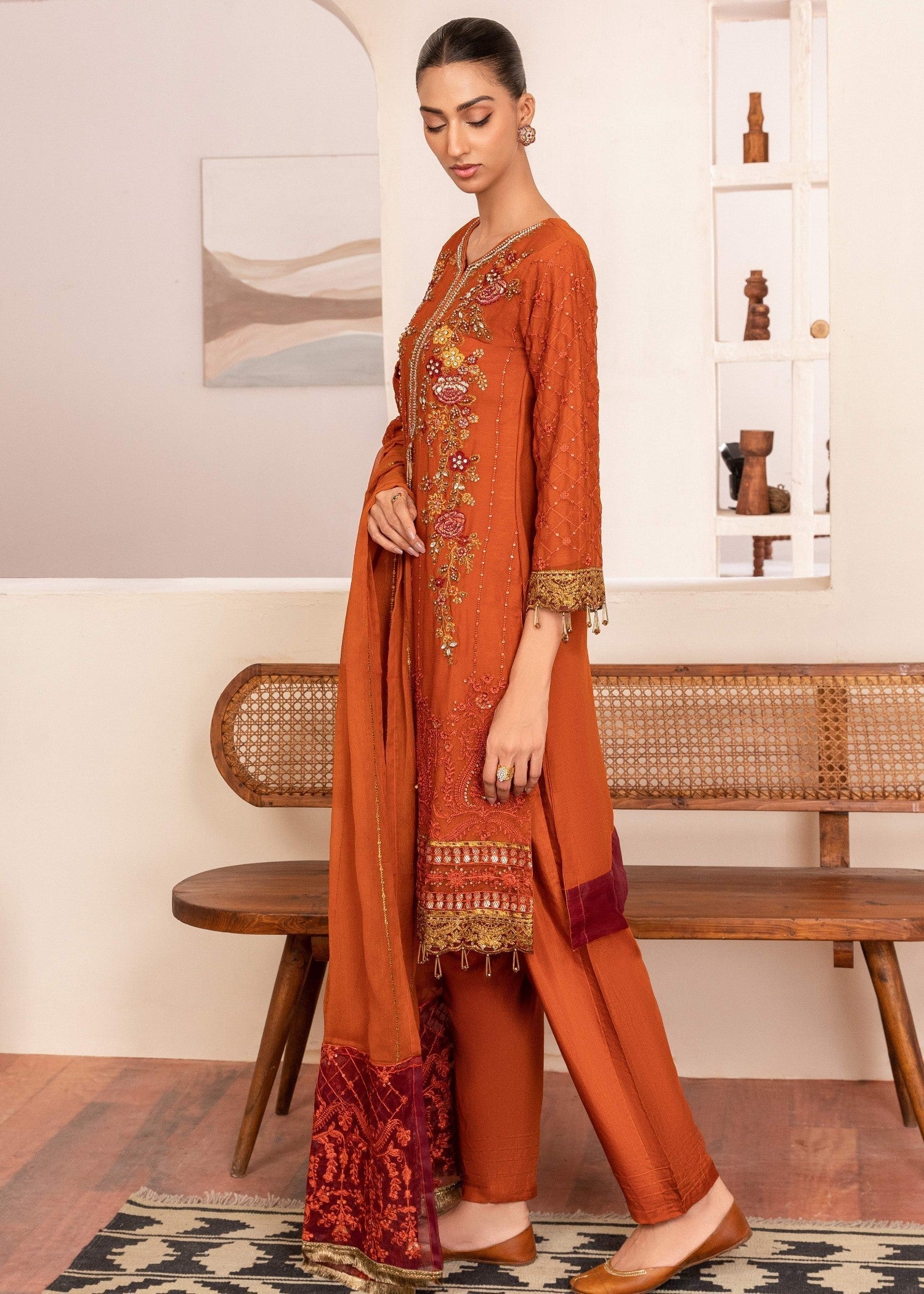 Four Season Boutique MHENAZ RUST Women 3pcs